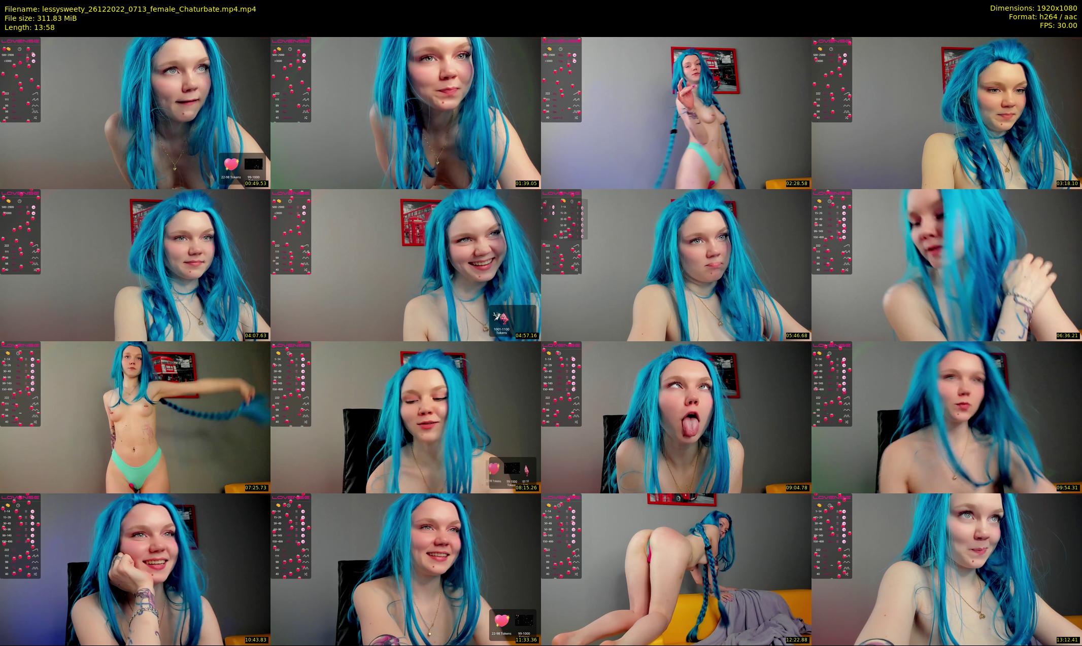 lessysweety — 14 minute Chaturbate female cam show recording, 1080p, Dec 26, 2022