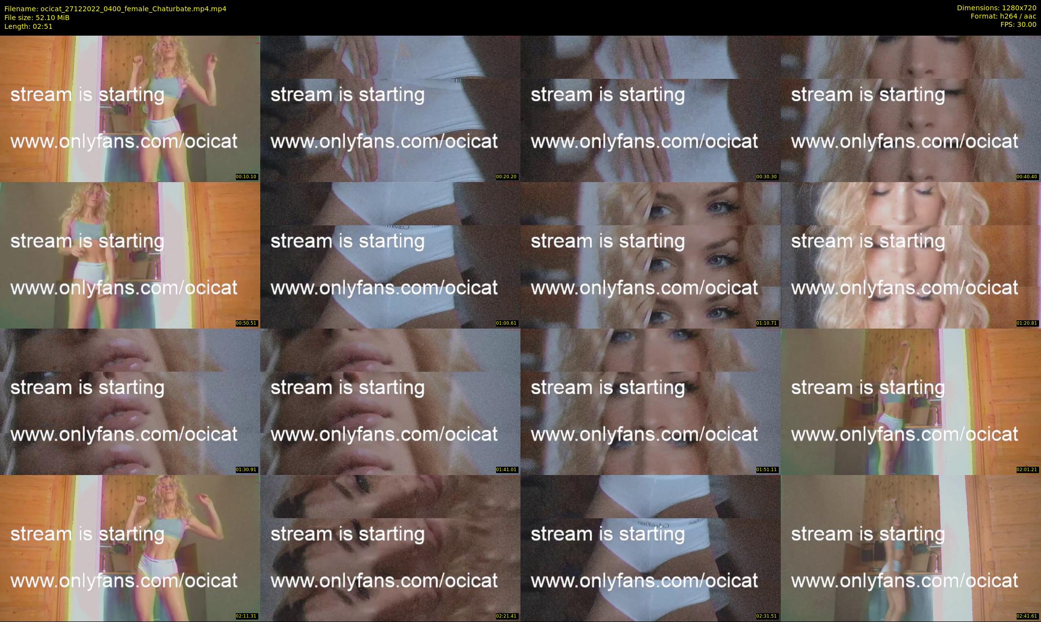 ocicat — 3 minute Chaturbate female cam show recording, 720p, Dec 27, 2022