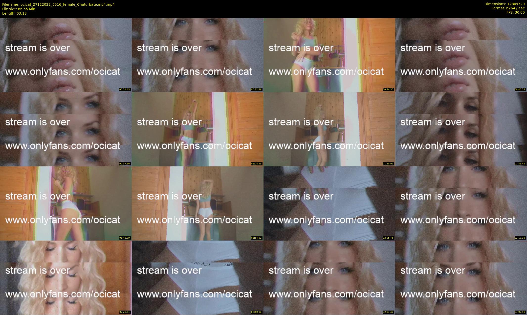 ocicat — 4 minute Chaturbate female cam show recording, 720p, Dec 27, 2022