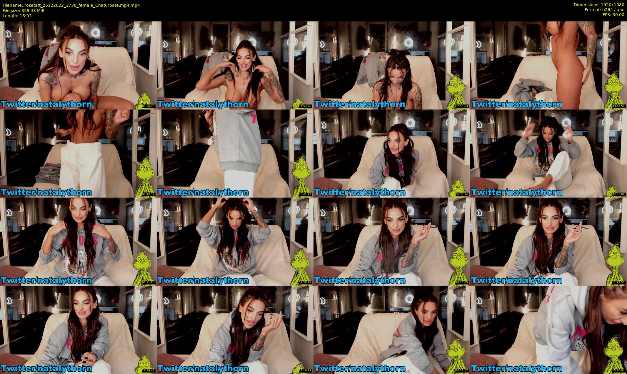 rosetatt — 17 minute Chaturbate female cam show recording, 1080p, Dec 26, 2022