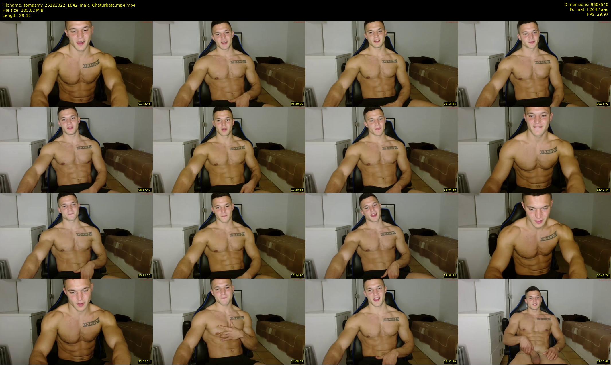 tomasmv — 30 minute Chaturbate male cam show recording, 480p, Dec 26, 2022