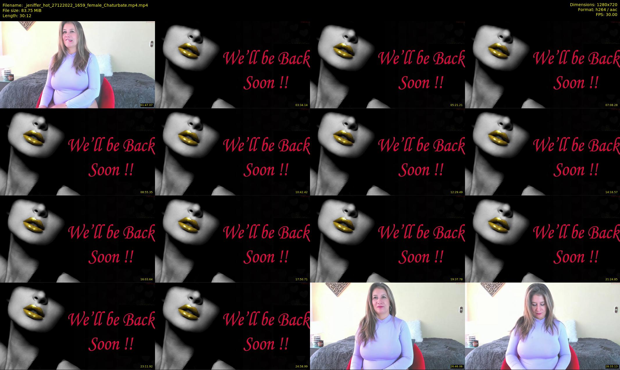 _jeniffer_hot — 31 minute Chaturbate female cam show recording, 720p, Dec 27, 2022