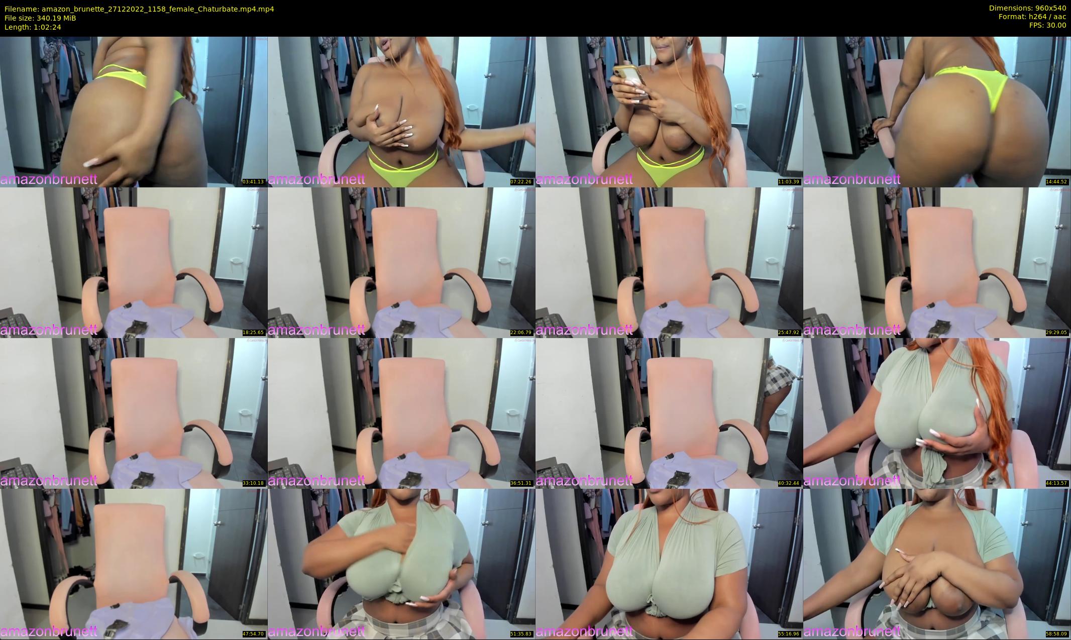 amazon_brunette — 63 minute Chaturbate female cam show recording, 480p, Dec 27, 2022
