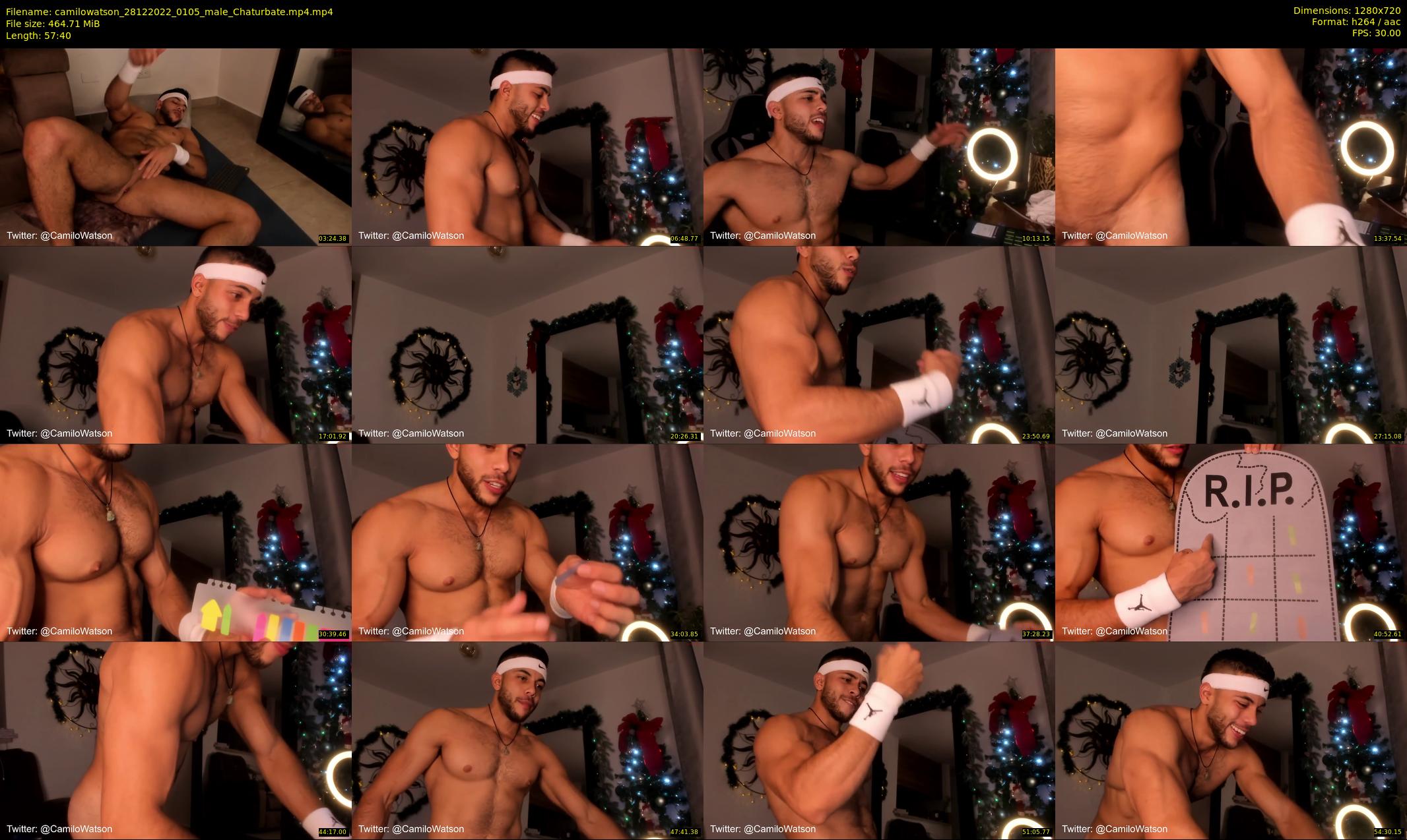 camilowatson — 58 minute Chaturbate male cam show recording, 720p, Dec 28, 2022