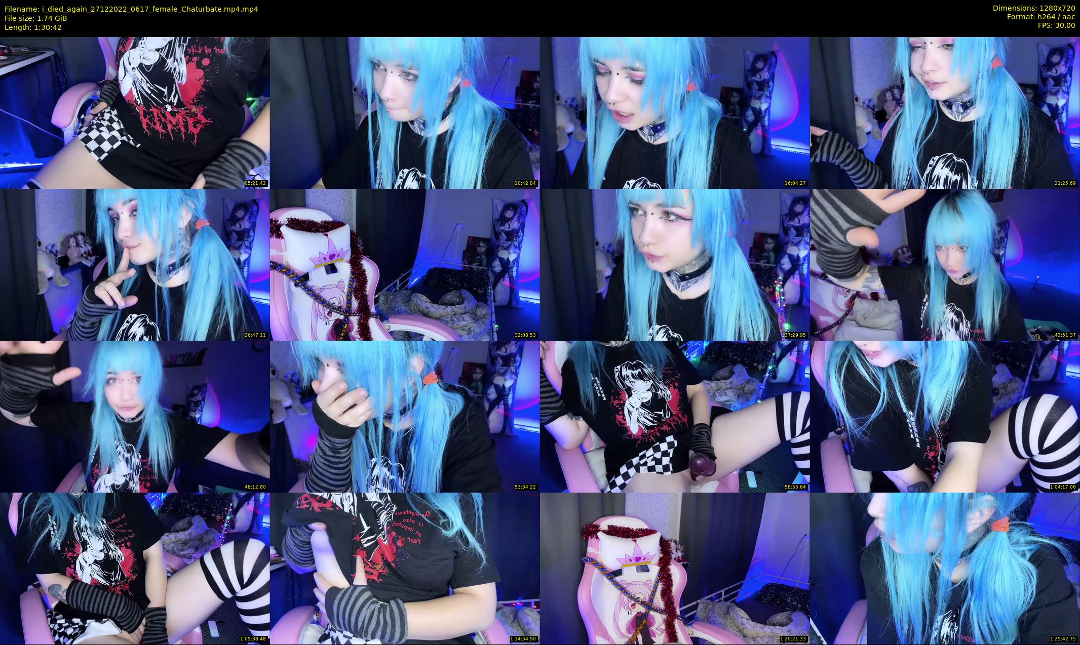 i_died_again — 91 minute Chaturbate female cam show recording, 720p, Dec 27, 2022