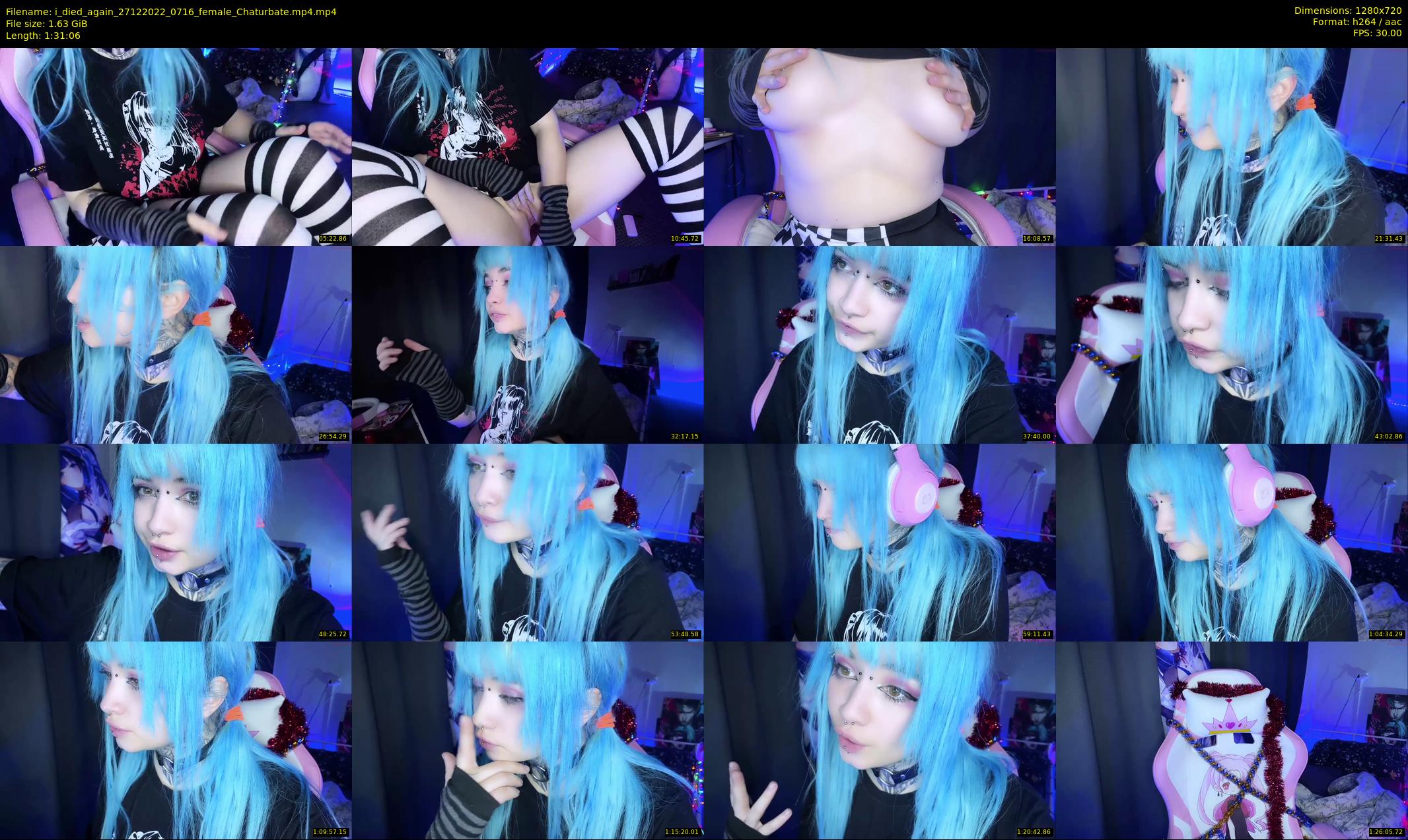 i_died_again — 92 minute Chaturbate female cam show recording, 720p, Dec 27, 2022