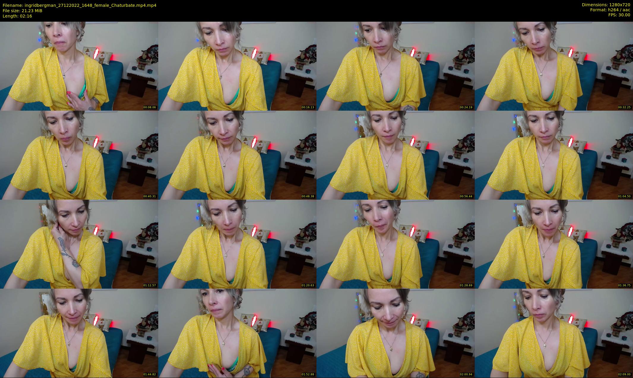 ingridbergman — 3 minute Chaturbate female cam show recording, 720p, Dec 27, 2022