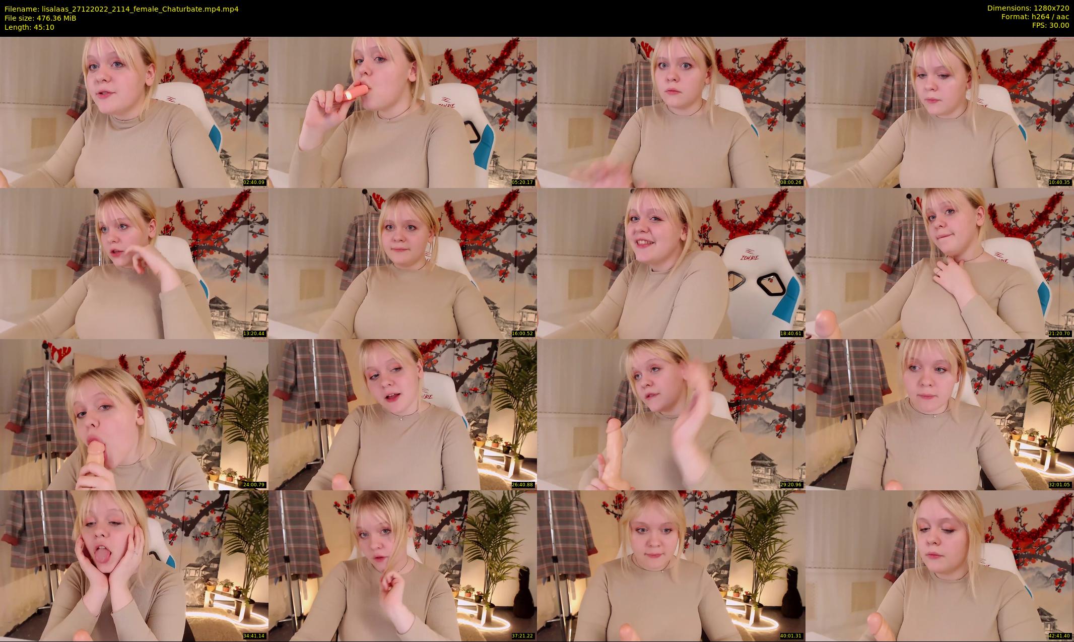 lisalaas — 46 minute Chaturbate female cam show recording, 720p, Dec 27, 2022