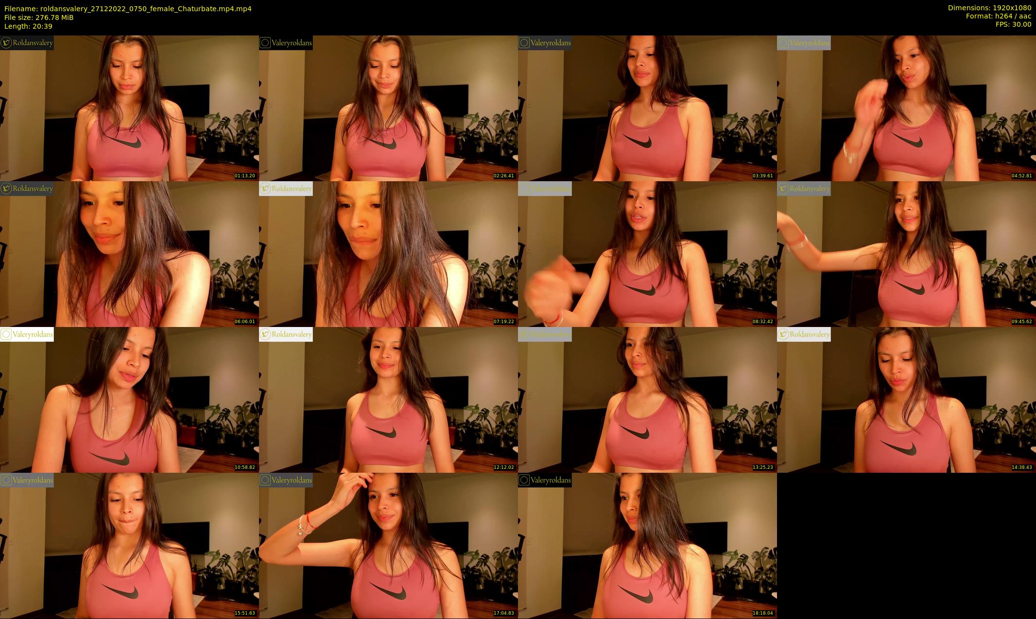 roldansvalery — 21 minute Chaturbate female cam show recording, 1080p, Dec 27, 2022