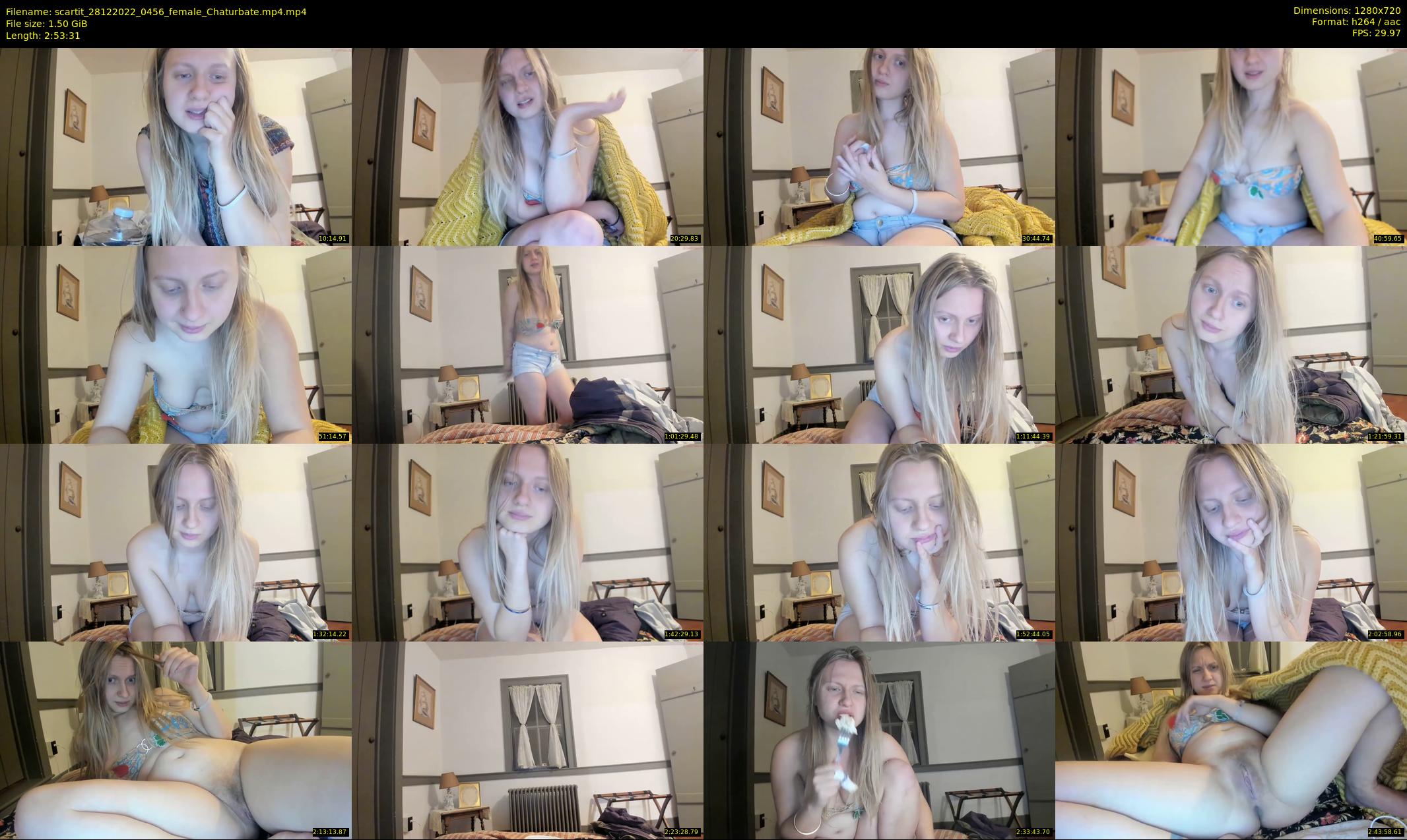 scartit — 174 minute Chaturbate female cam show recording, 720p, Dec 28, 2022
