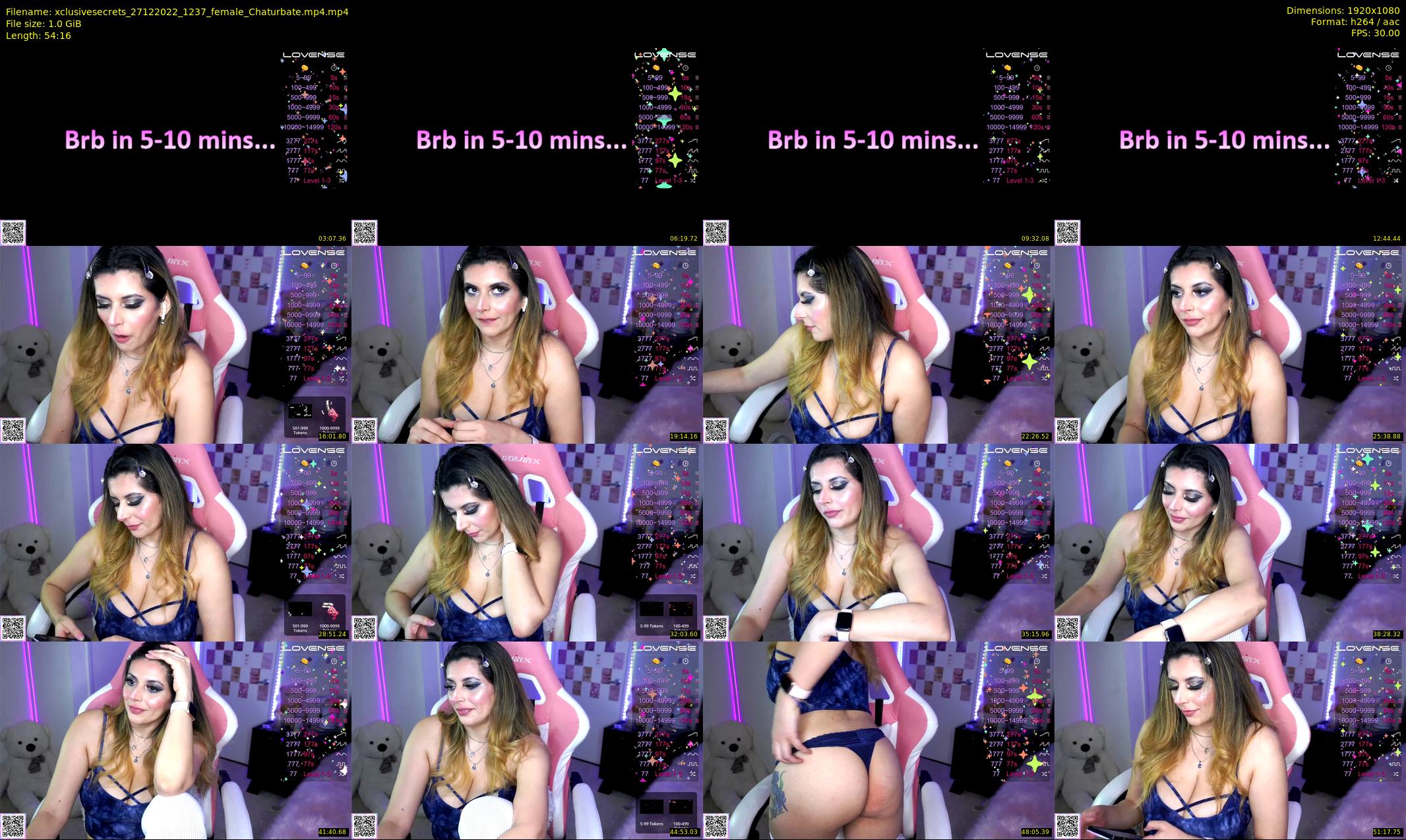 xclusivesecrets — 55 minute Chaturbate female cam show recording, 1080p, Dec 27, 2022