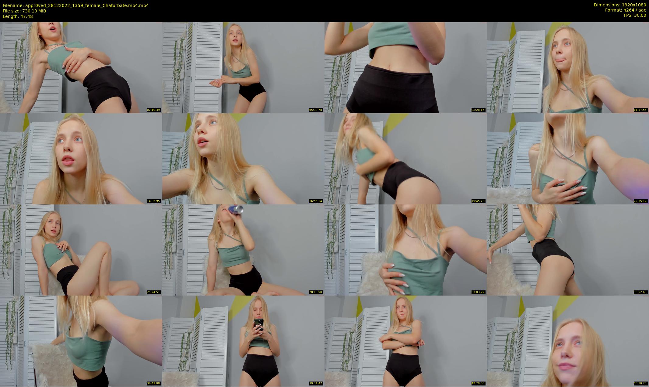 appr0ved — 48 minute Chaturbate female cam show recording, 1080p, Dec 28, 2022