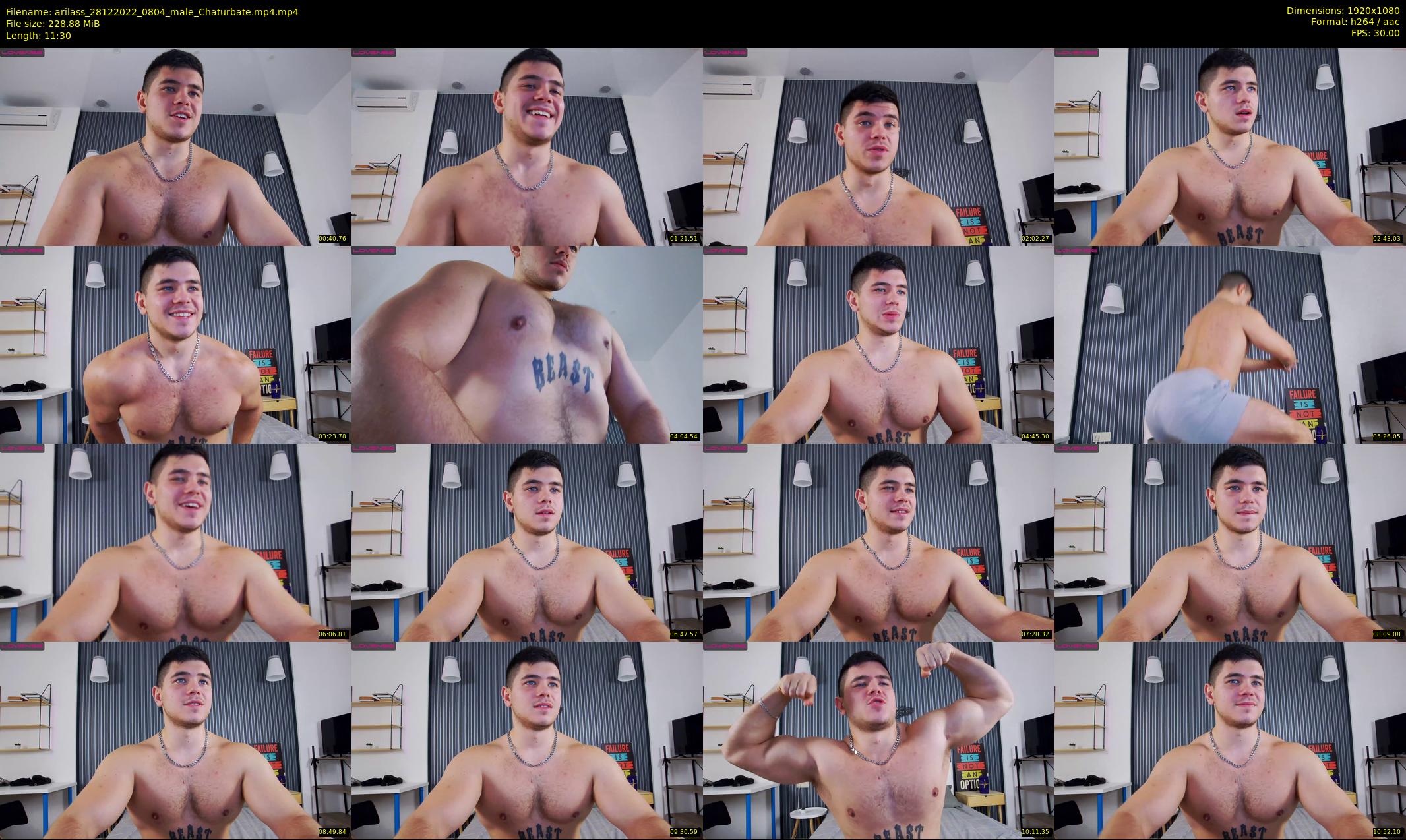 arilass — 12 minute Chaturbate male cam show recording, 1080p, Dec 28, 2022