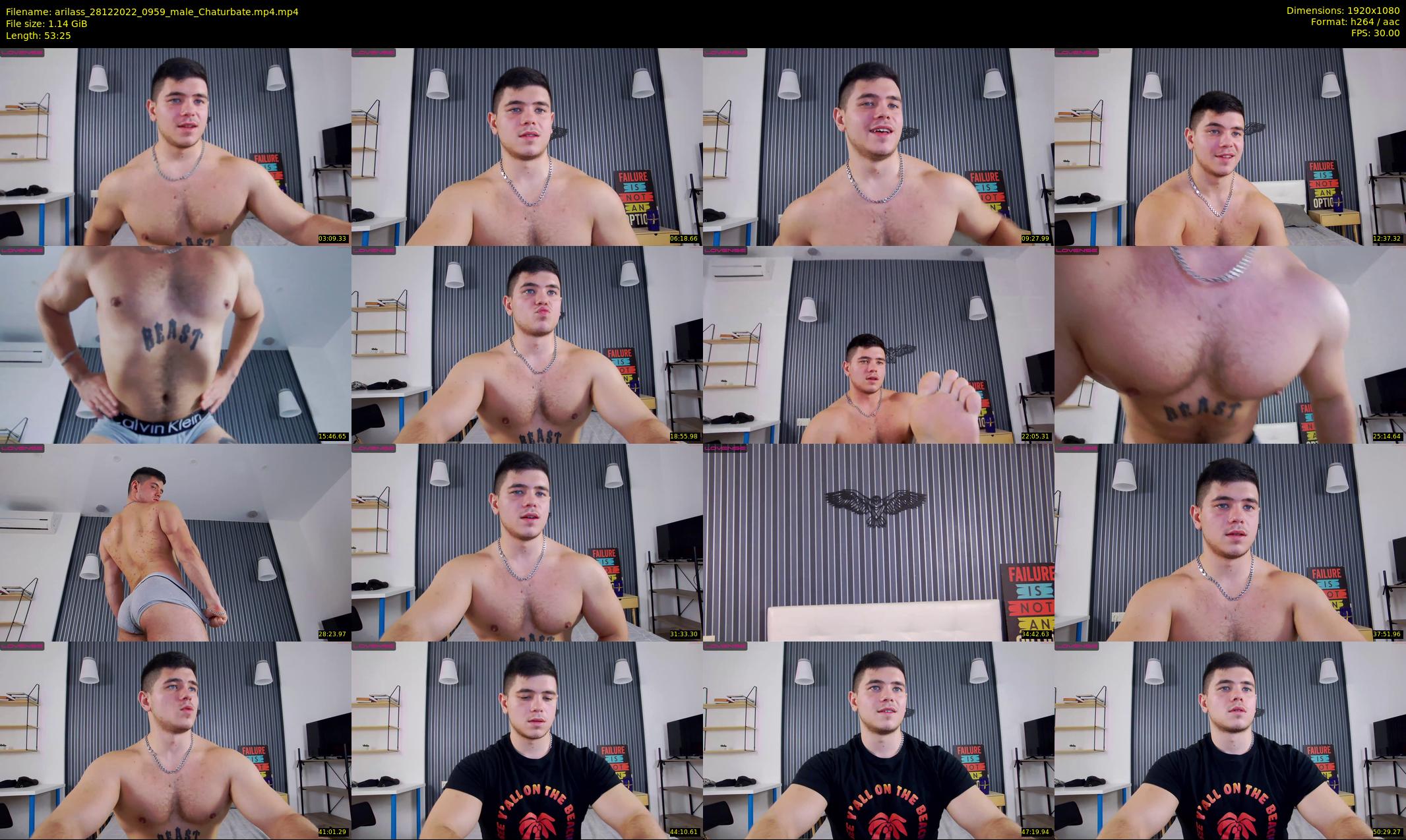 arilass — 54 minute Chaturbate male cam show recording, 1080p, Dec 28, 2022