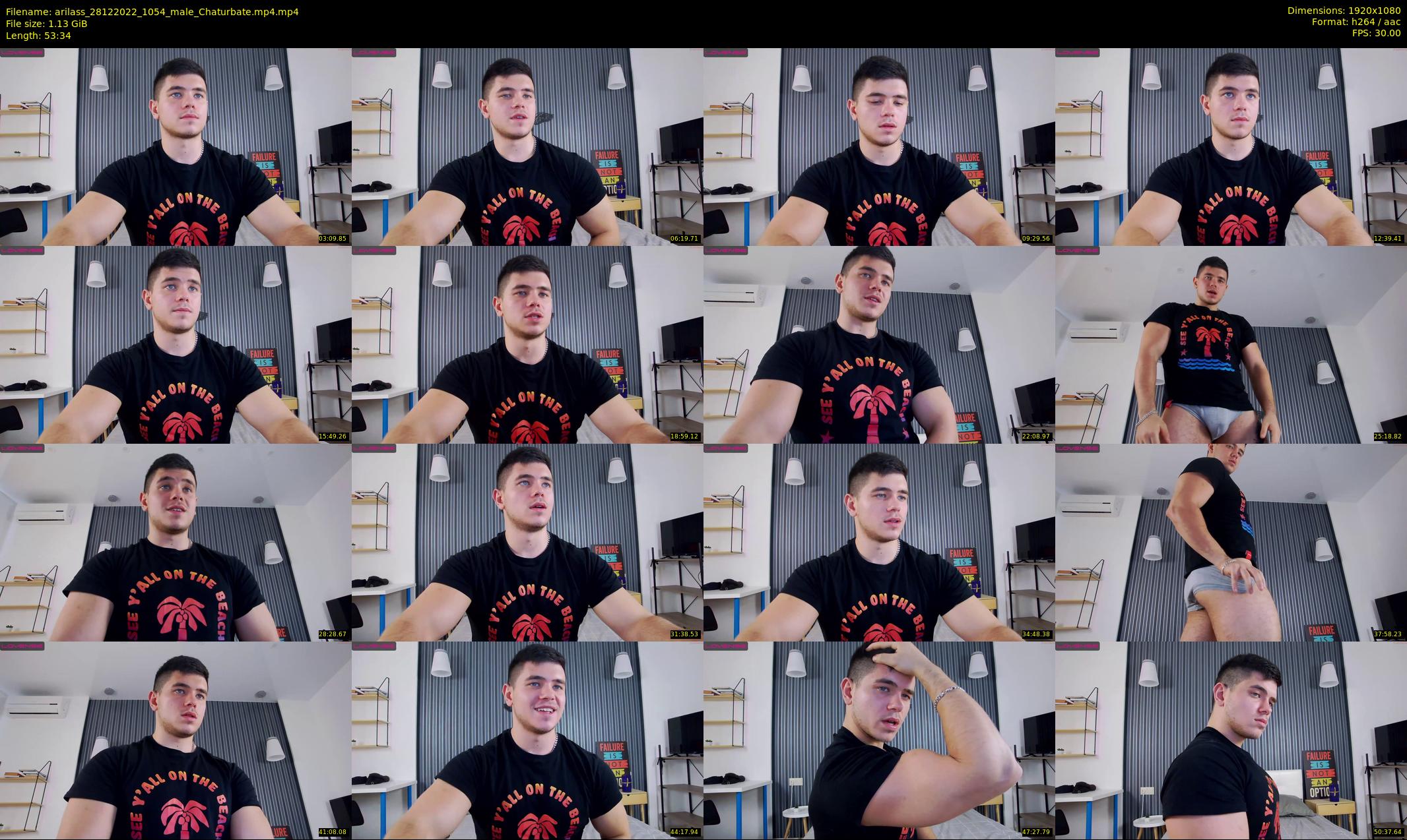 arilass — 54 minute Chaturbate male cam show recording, 1080p, Dec 28, 2022