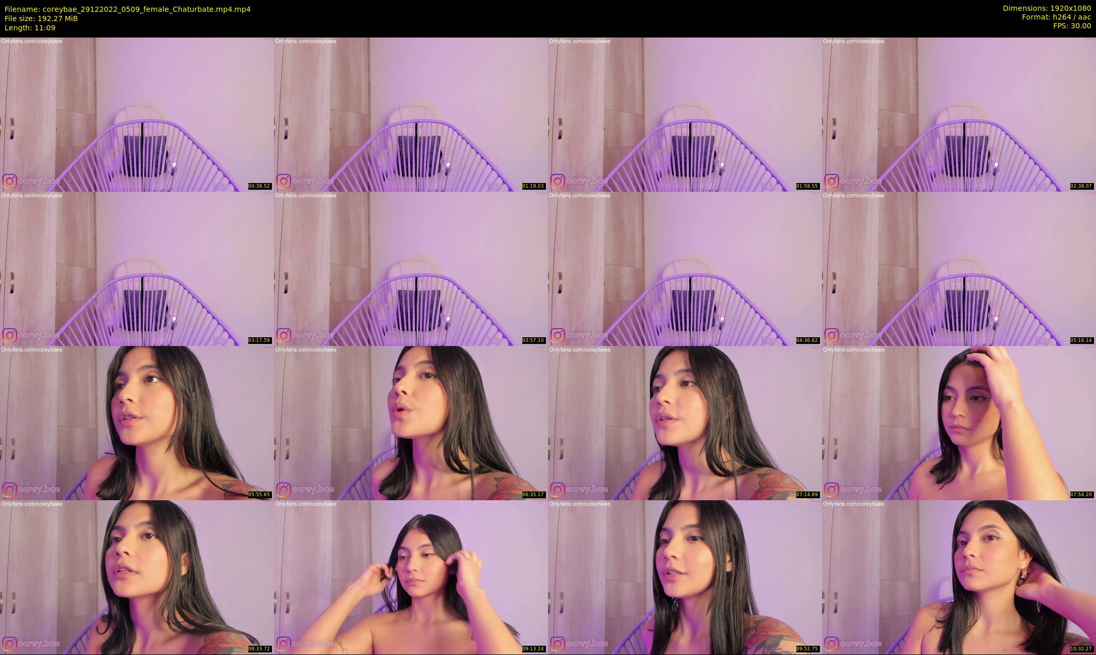 coreybae — 12 minute Chaturbate female cam show recording, 1080p, Dec 29, 2022
