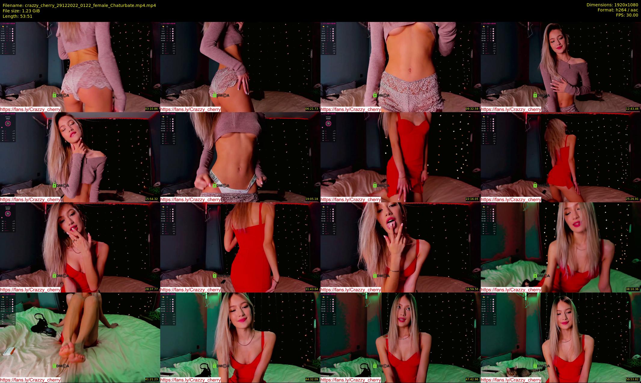 crazzy_cherry — 54 minute Chaturbate female cam show recording, 1080p, Dec 29, 2022