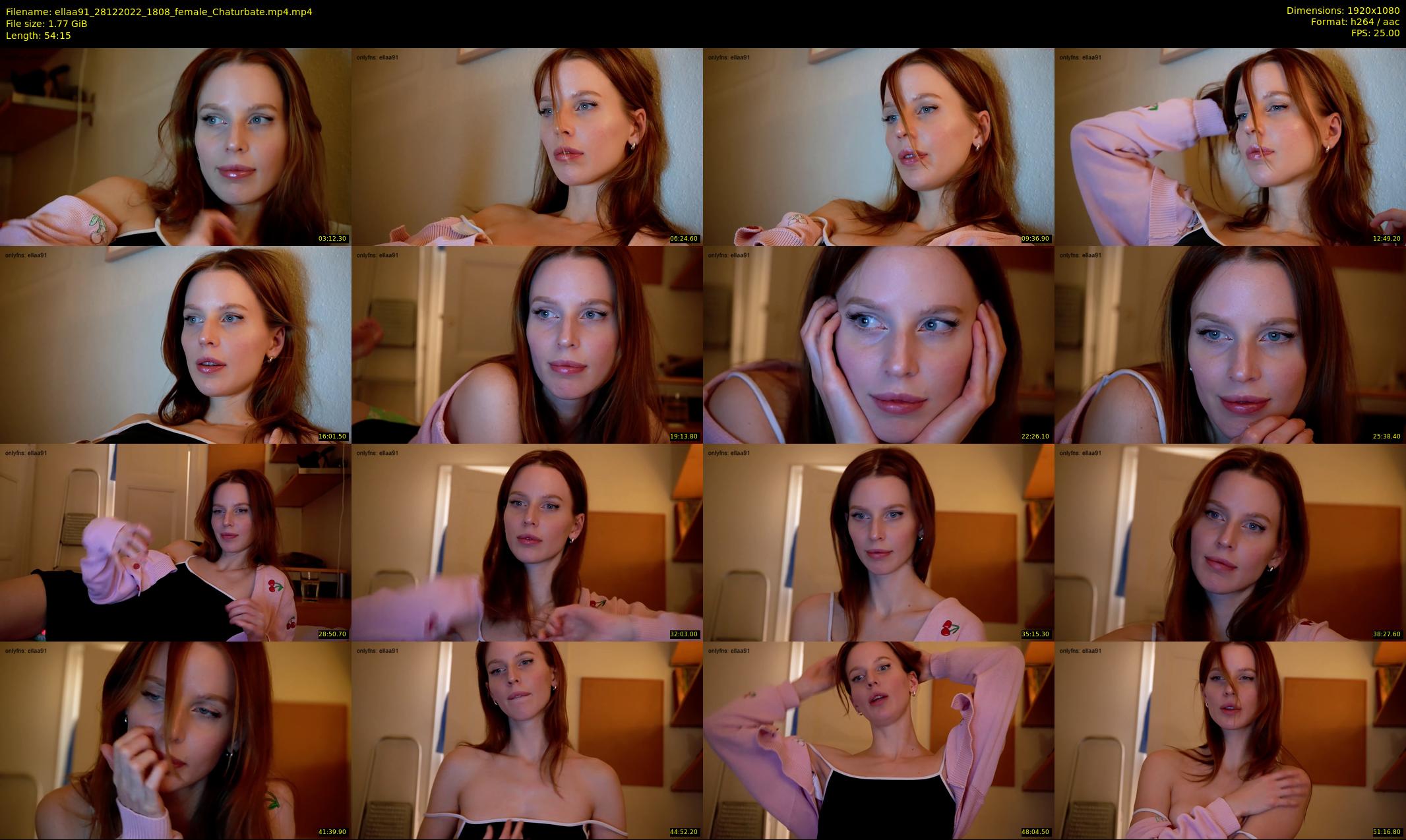 ellaa91 — 55 minute Chaturbate female cam show recording, 1080p, Dec 28, 2022
