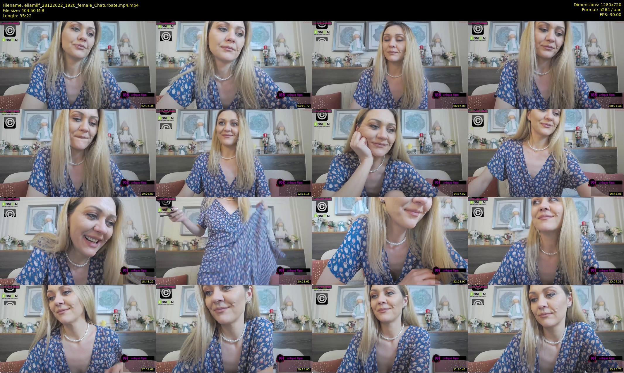 ellamilf — 36 minute Chaturbate female cam show recording, 720p, Dec 28, 2022