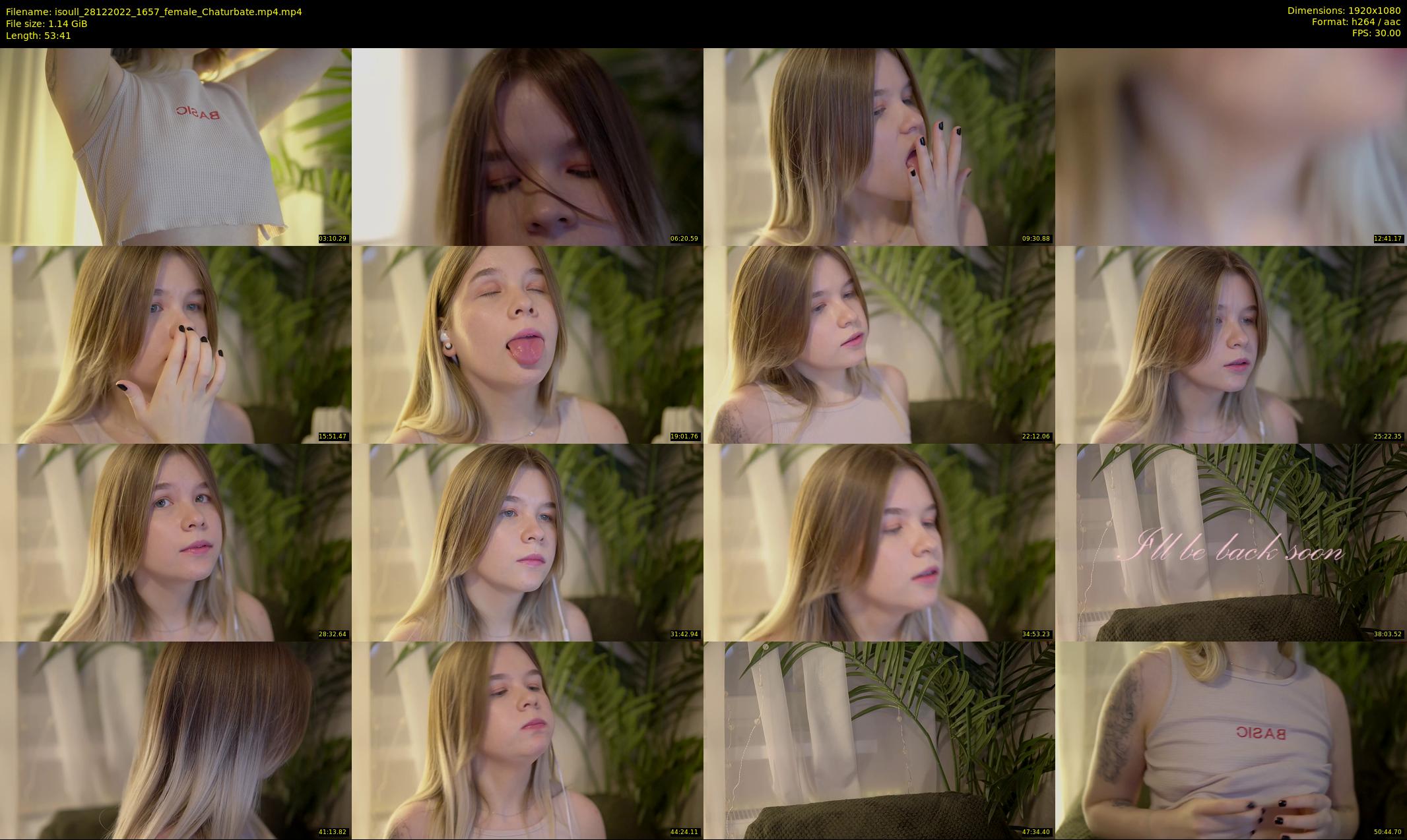 isoull — 54 minute Chaturbate female cam show recording, 1080p, Dec 28, 2022