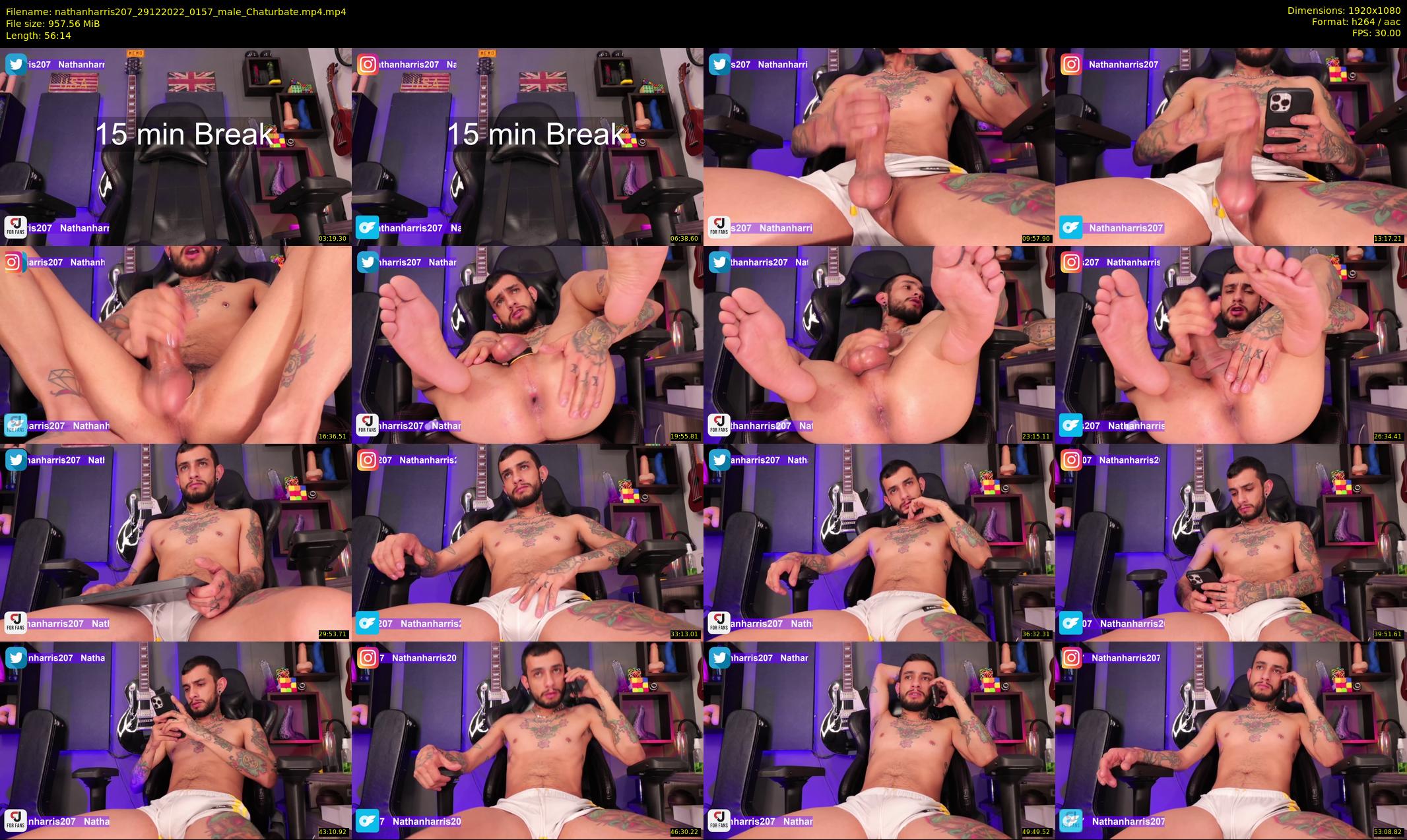 nathanharris207 — 57 minute Chaturbate male cam show recording, 1080p, Dec 29, 2022