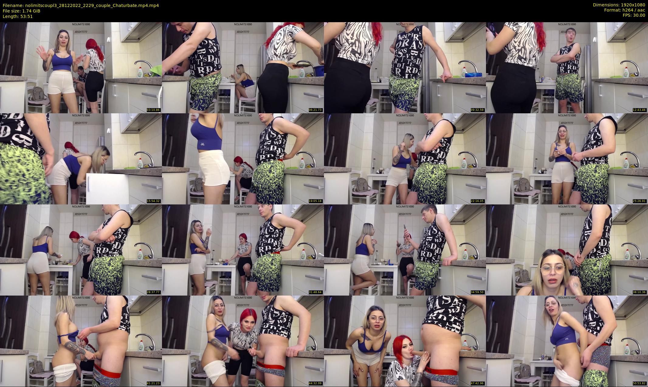 nolimitscoupl3 — 54 minute Chaturbate couple cam show recording, 1080p, Dec 28, 2022