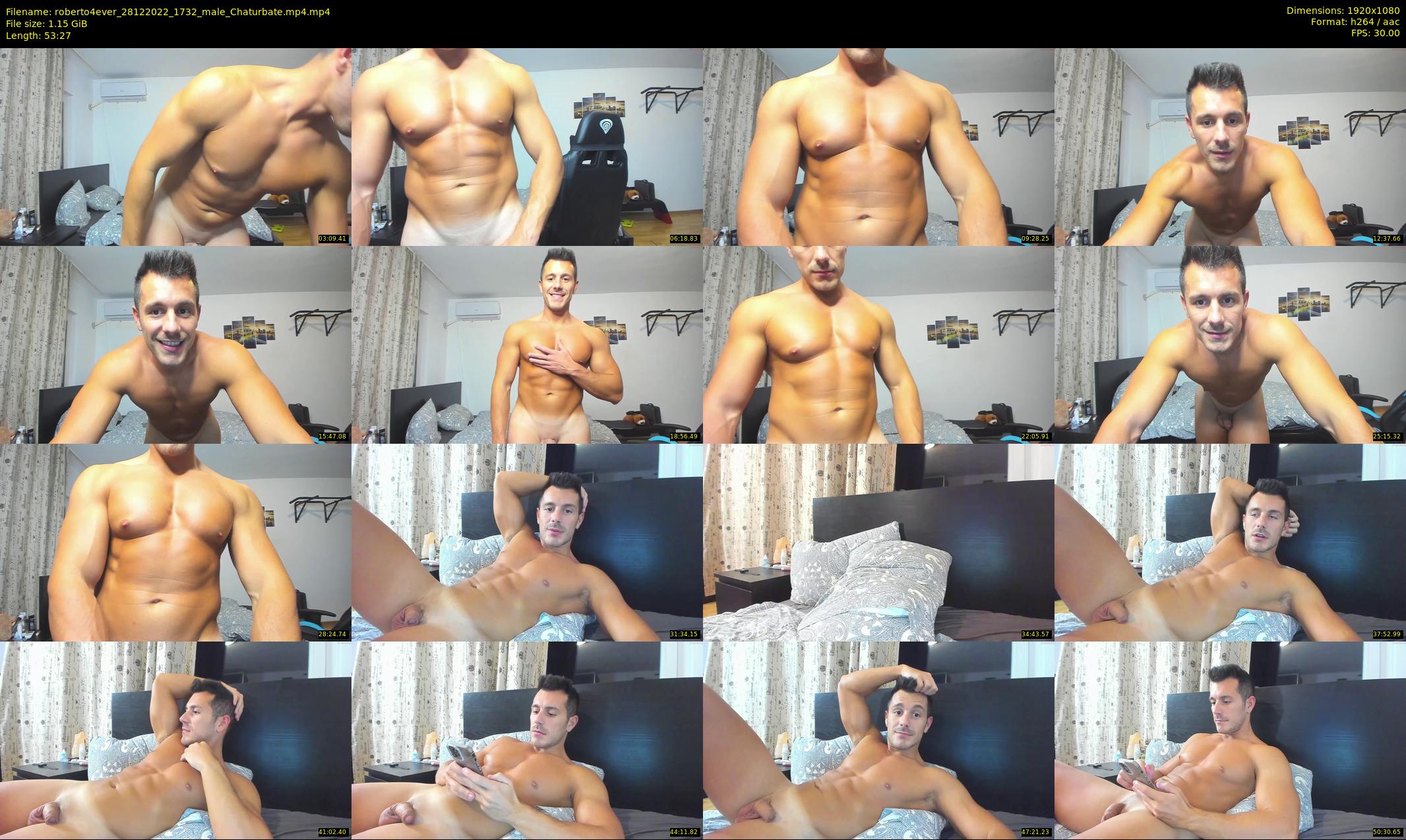 roberto4ever — 54 minute Chaturbate male cam show recording, 1080p, Dec 28, 2022
