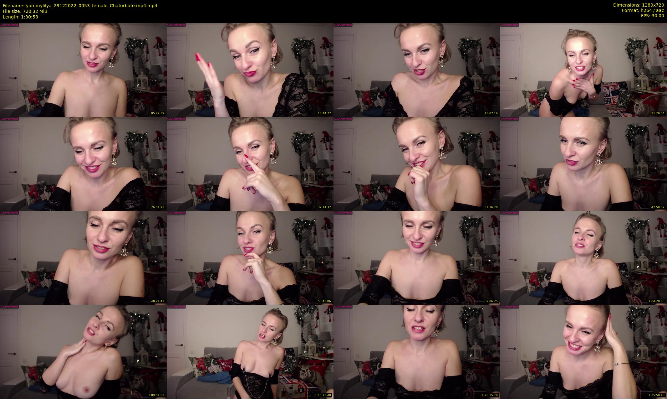 yummylilya — 91 minute Chaturbate female cam show recording, 720p, Dec 29, 2022