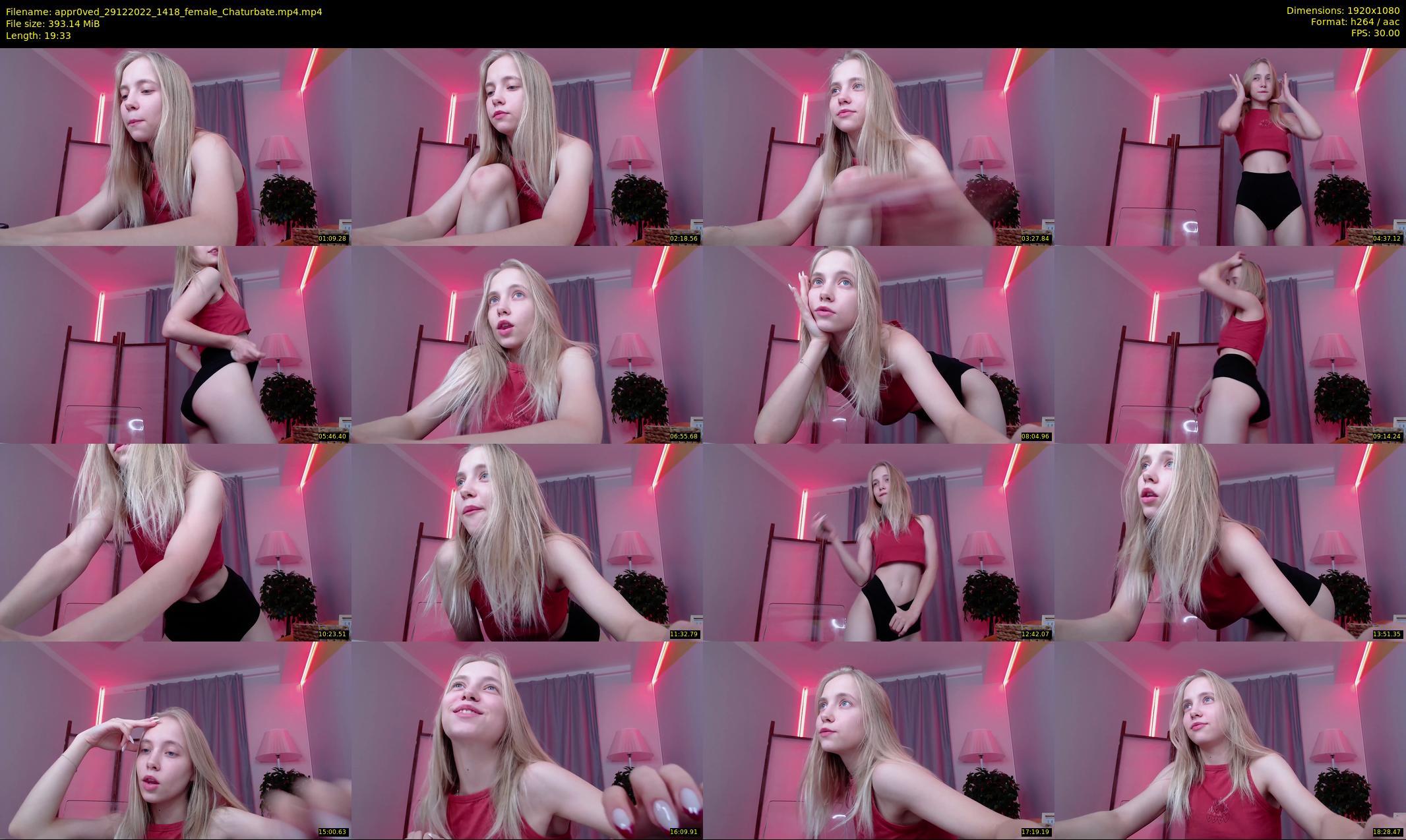 appr0ved — 20 minute Chaturbate female cam show recording, 1080p, Dec 29, 2022