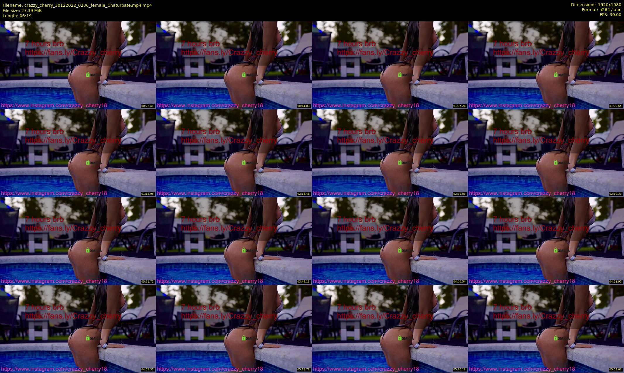 crazzy_cherry — 7 minute Chaturbate female cam show recording, 1080p, Dec 30, 2022