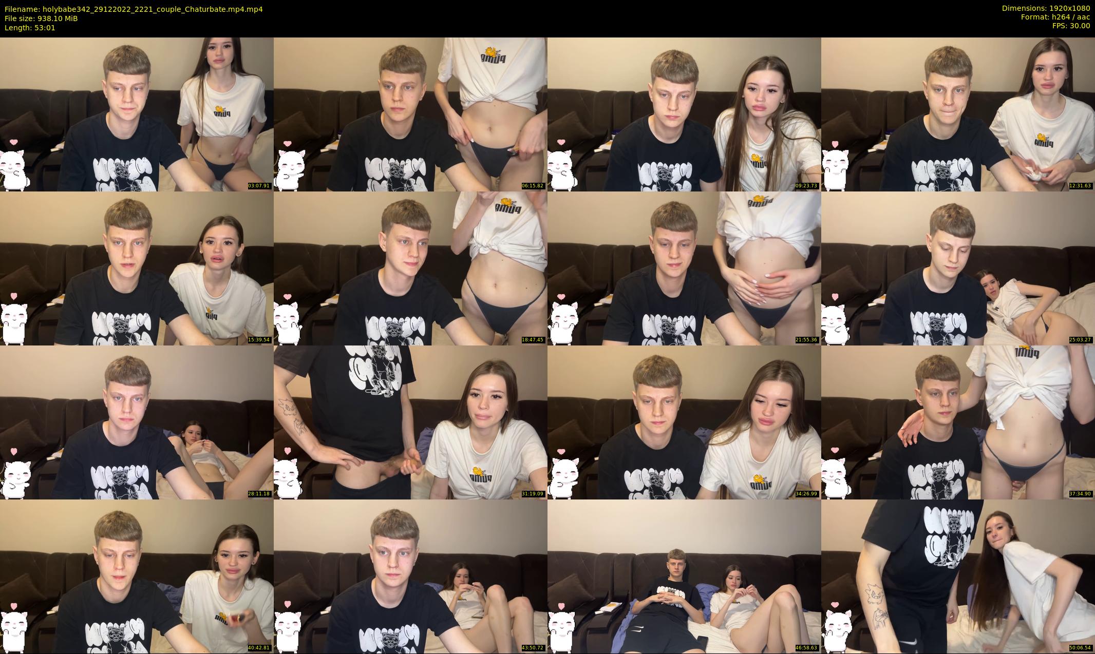 holybabe342 — 54 minute Chaturbate couple cam show recording, 1080p, Dec 29, 2022