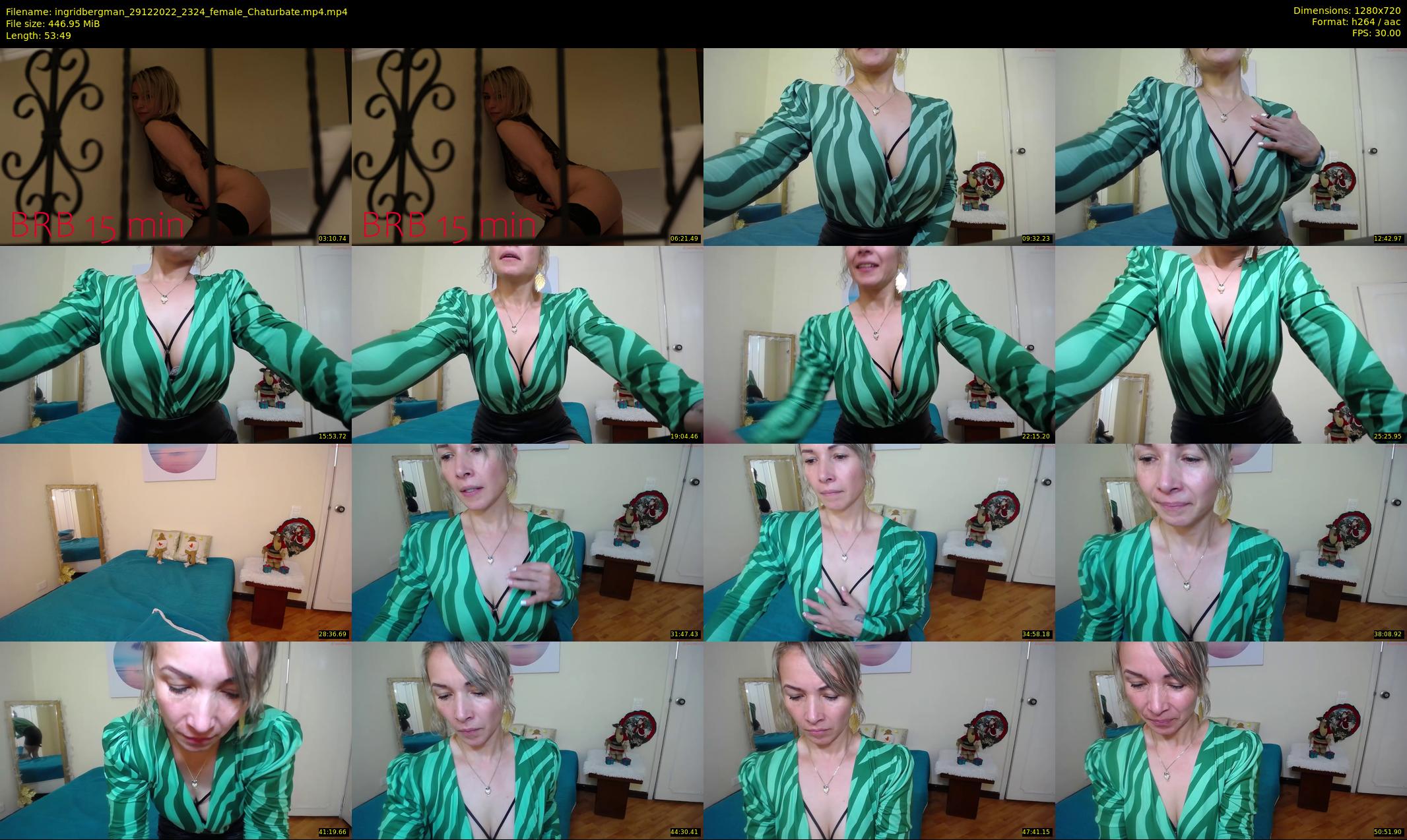 ingridbergman — 54 minute Chaturbate female cam show recording, 720p, Dec 29, 2022