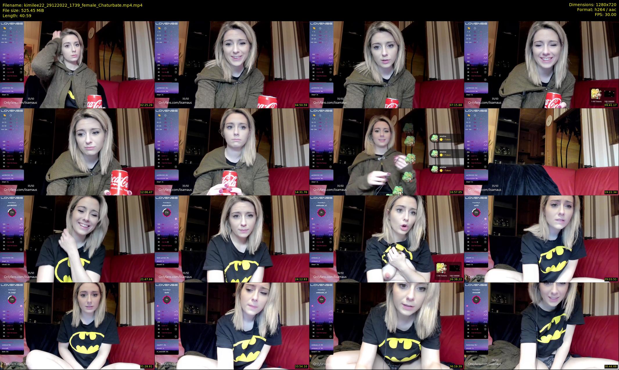 kimilee22 — 41 minute Chaturbate female cam show recording, 720p, Dec 29, 2022