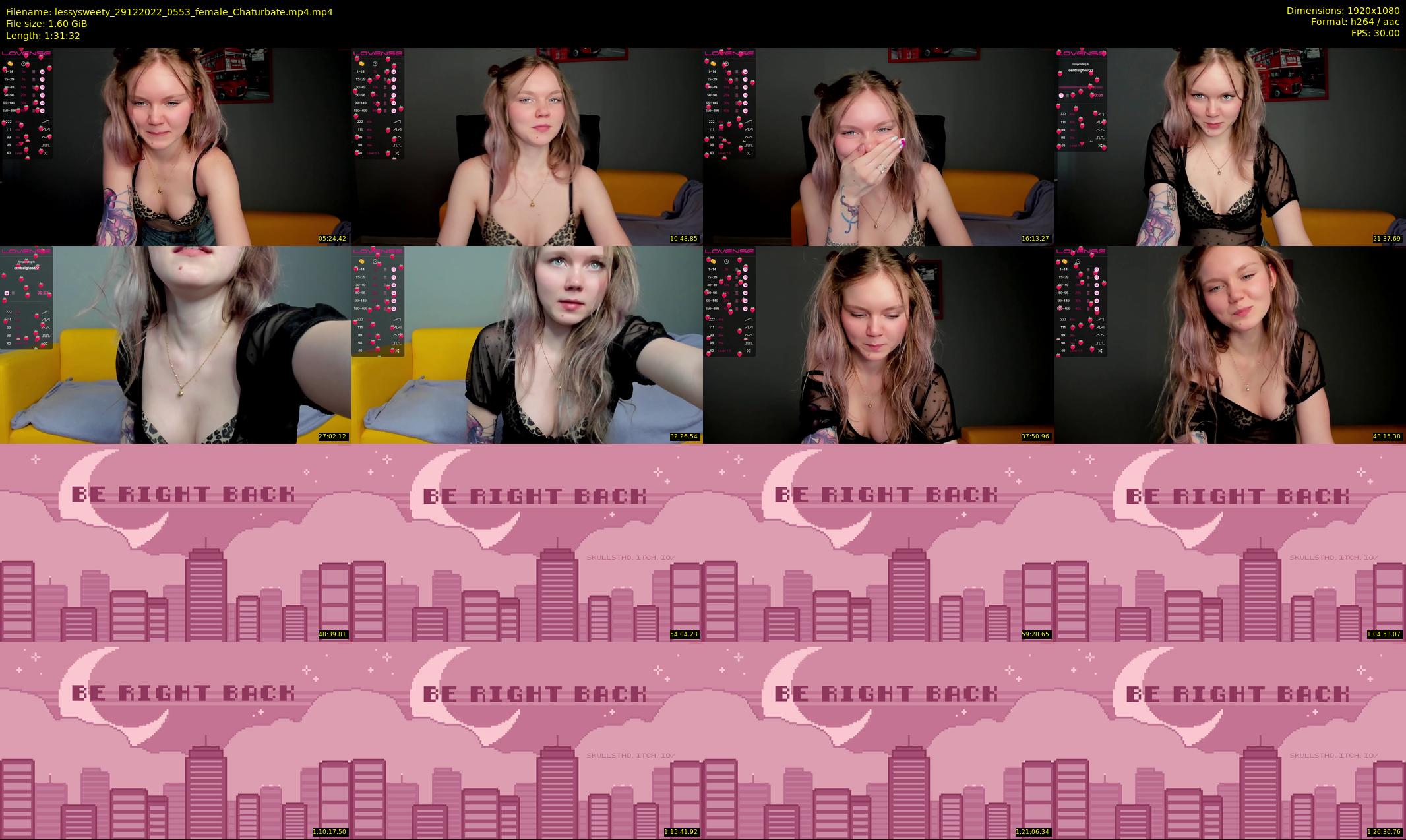 lessysweety — 92 minute Chaturbate female cam show recording, 1080p, Dec 29, 2022