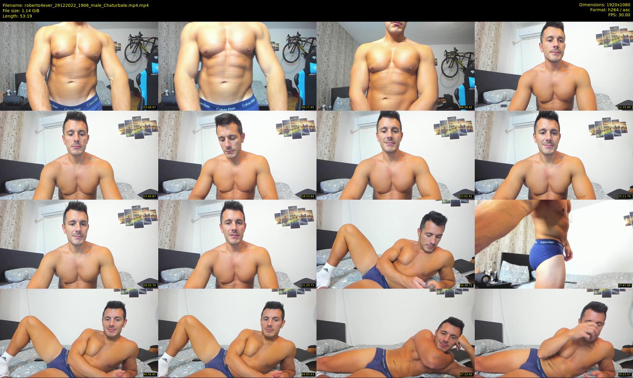 roberto4ever — 54 minute Chaturbate male cam show recording, 1080p, Dec 29, 2022