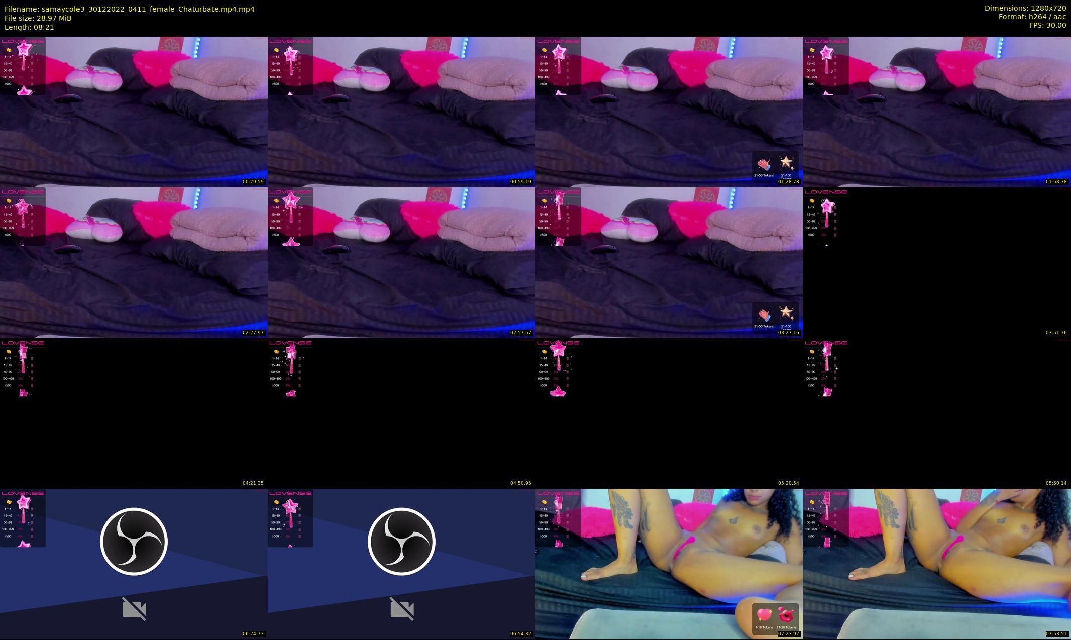 samaycole3 — 9 minute Chaturbate female cam show recording, 720p, Dec 30, 2022