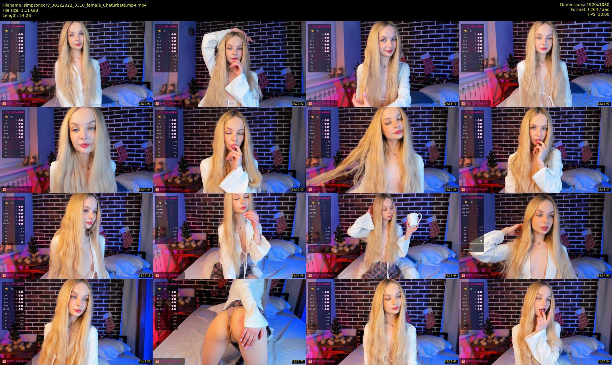 simpsoncory — 55 minute Chaturbate female cam show recording, 1080p, Dec 30, 2022