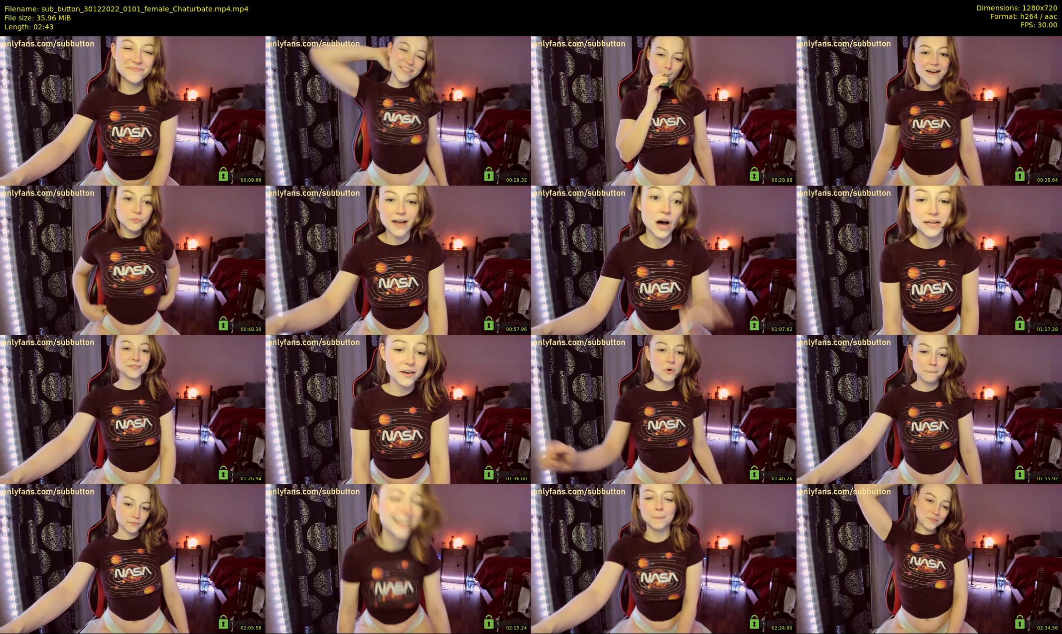 sub_button — 3 minute Chaturbate female cam show recording, 720p, Dec 30, 2022