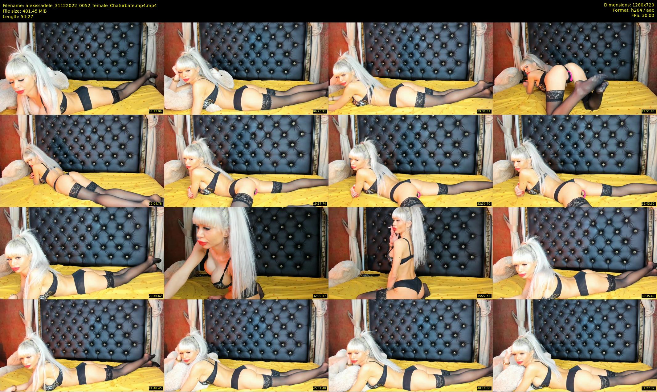 alexissadele — 55 minute Chaturbate female cam show recording, 720p, Dec 31, 2022