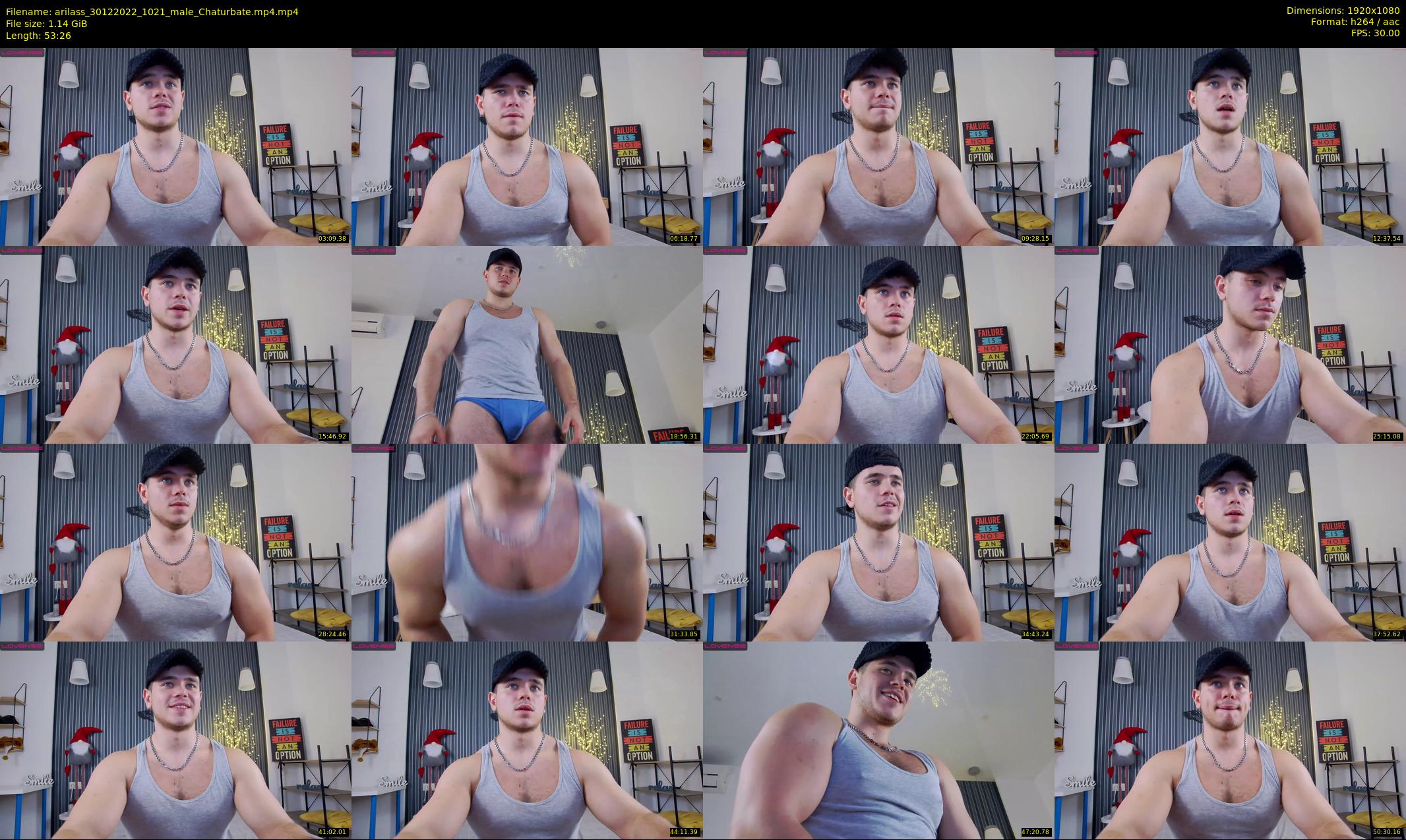 arilass — 54 minute Chaturbate male cam show recording, 1080p, Dec 30, 2022