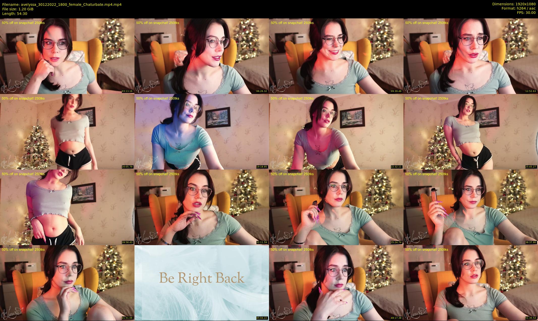 avelyssa — 55 minute Chaturbate female cam show recording, 1080p, Dec 30, 2022
