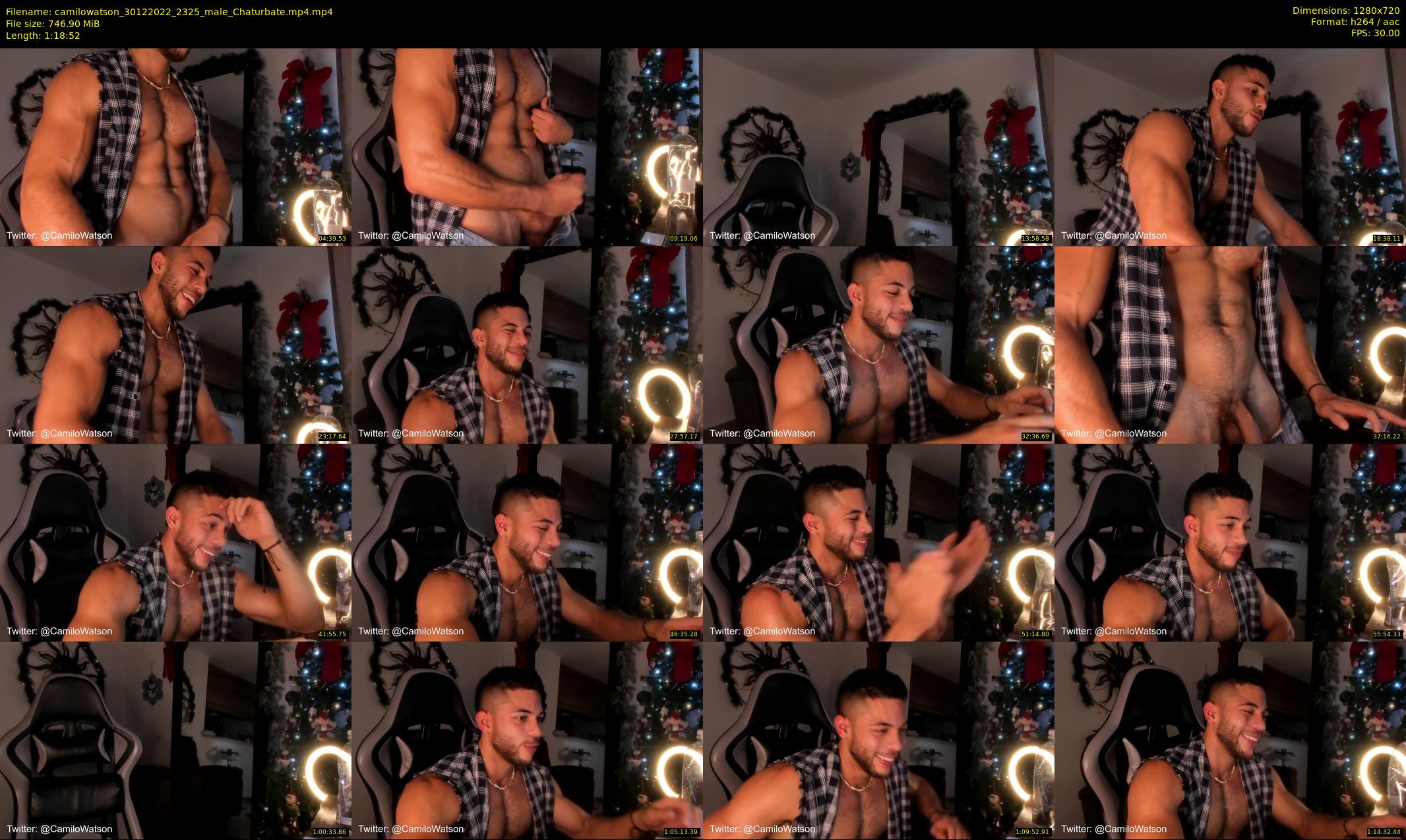 camilowatson — 79 minute Chaturbate male cam show recording, 720p, Dec 30, 2022