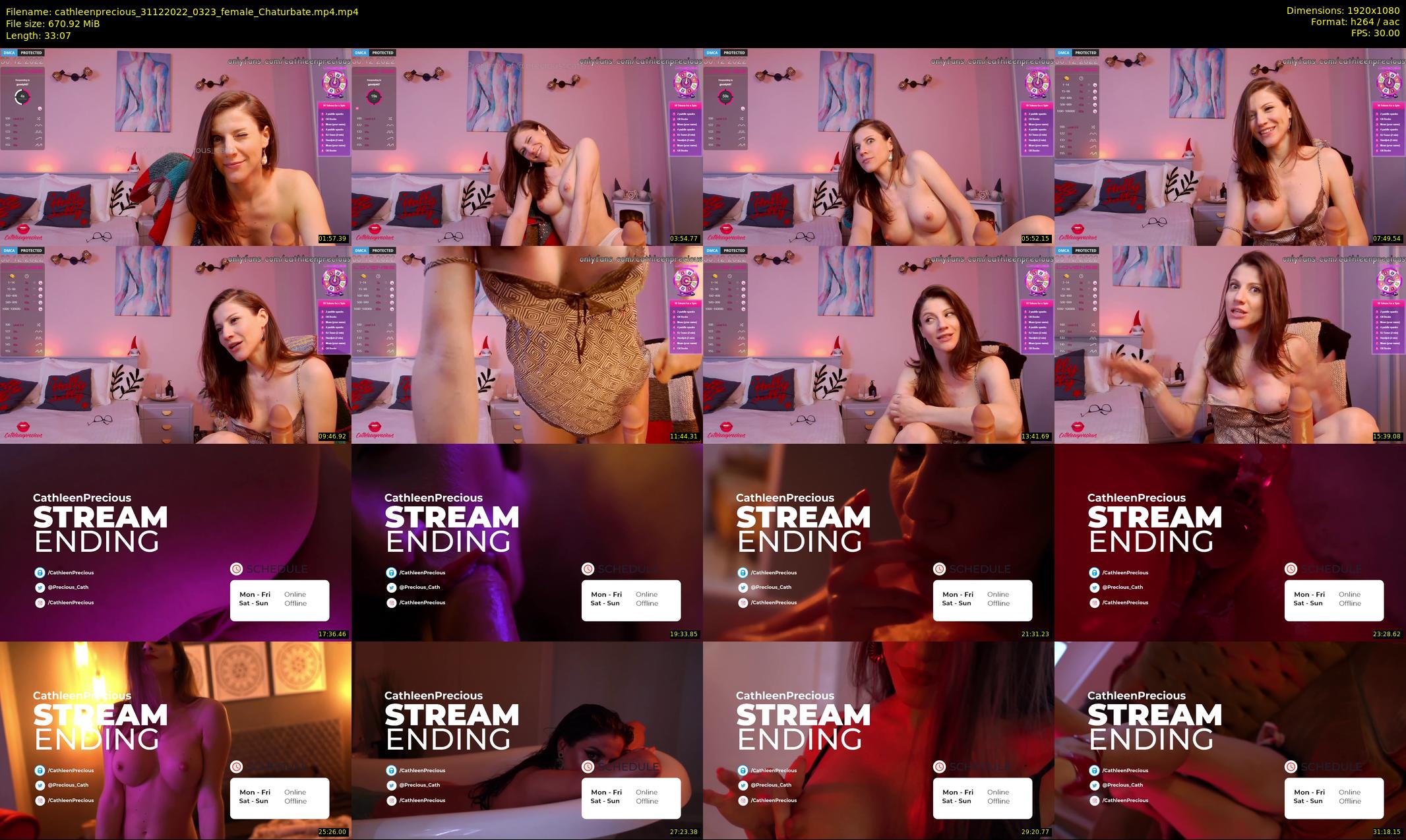 cathleenprecious — 34 minute Chaturbate female cam show recording, 1080p, Dec 31, 2022
