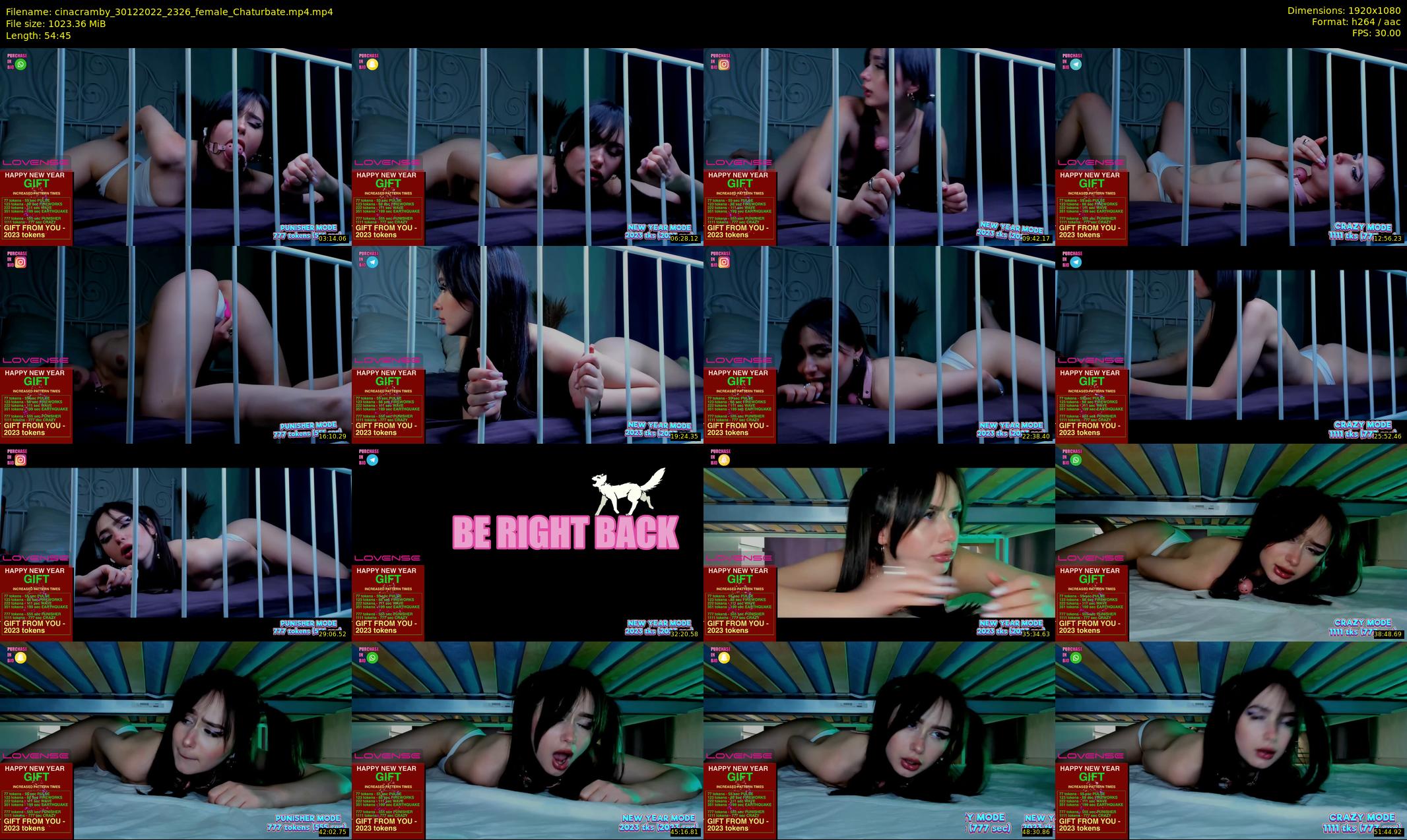 cinacramby — 55 minute Chaturbate female cam show recording, 1080p, Dec 30, 2022