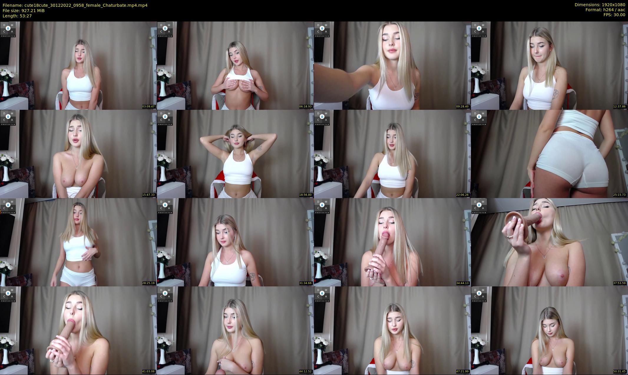 cute18cute — 54 minute Chaturbate female cam show recording, 1080p, Dec 30, 2022