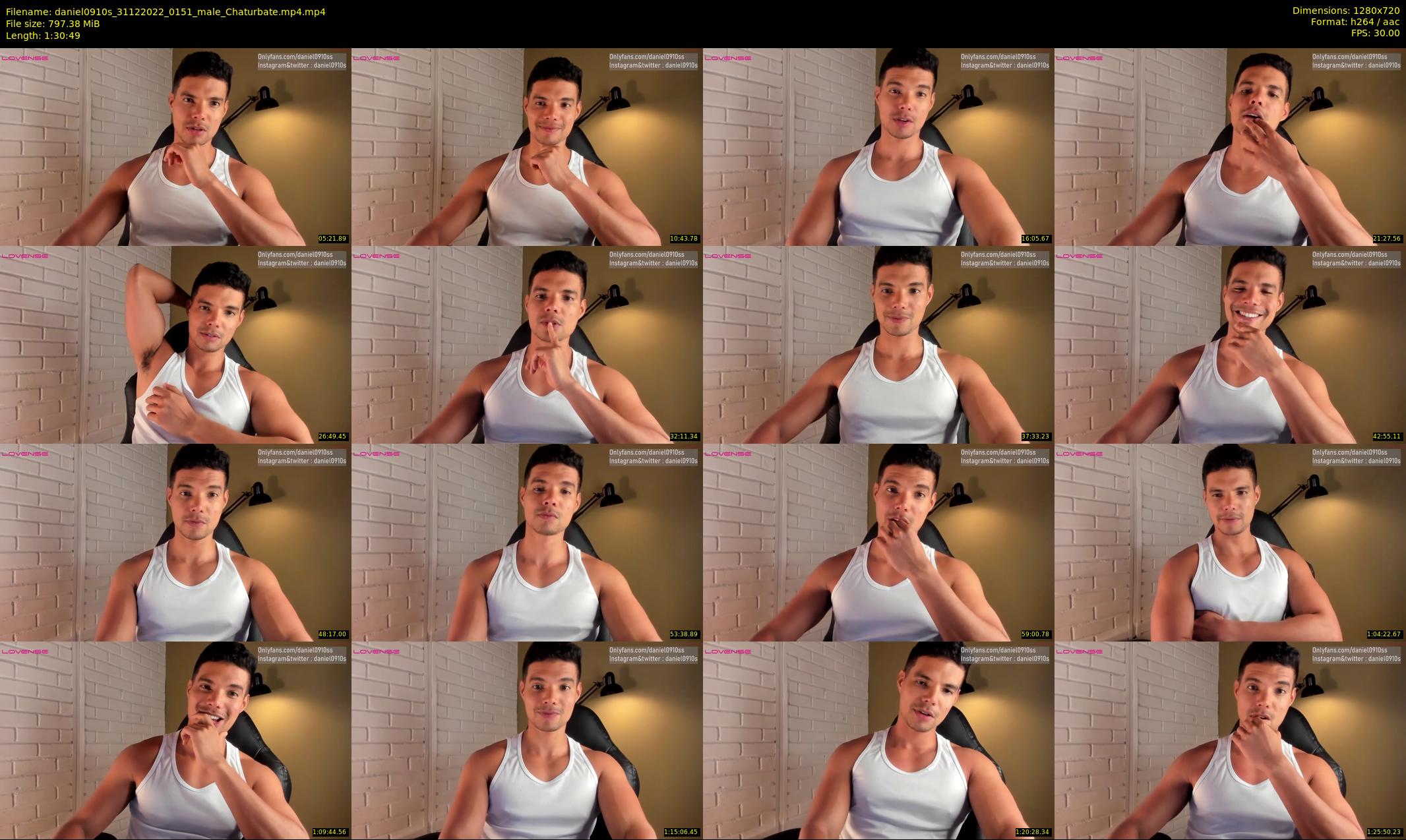 daniel0910s — 91 minute Chaturbate male cam show recording, 720p, Dec 31, 2022