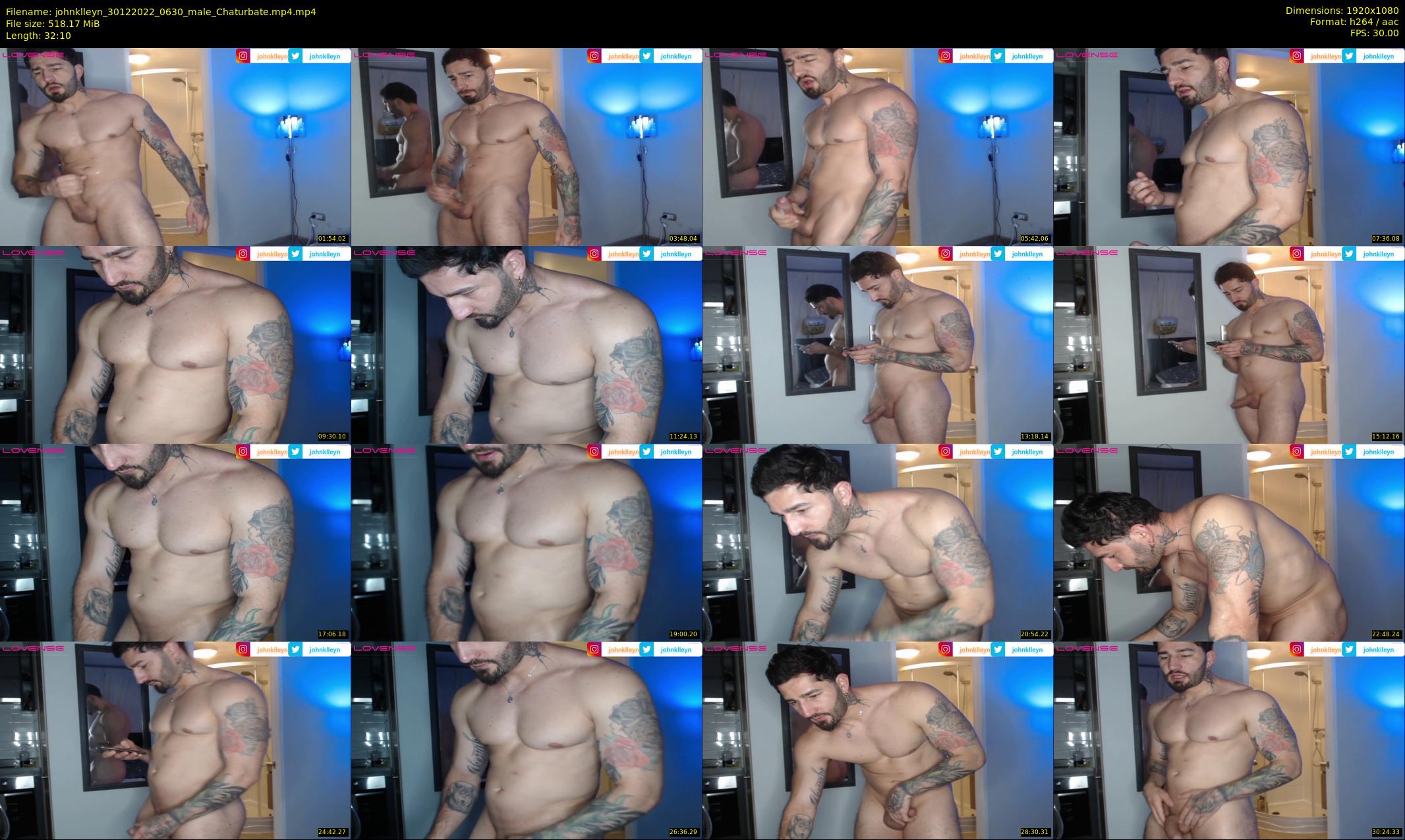 johnklleyn — 33 minute Chaturbate male cam show recording, 1080p, Dec 30, 2022