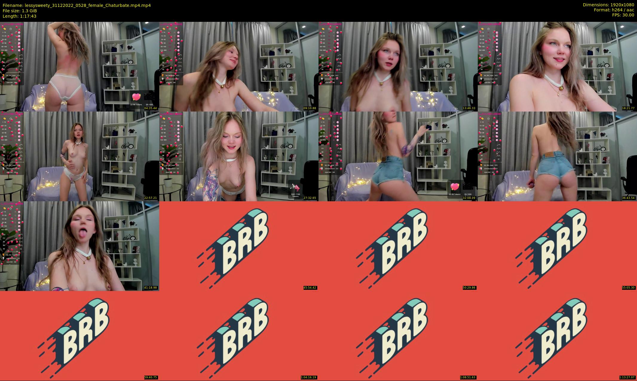 lessysweety — 78 minute Chaturbate female cam show recording, 1080p, Dec 31, 2022