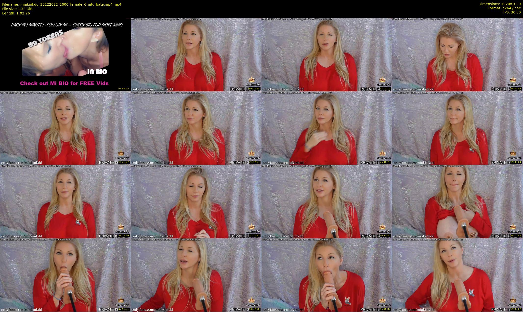 miakinkdd — 63 minute Chaturbate female cam show recording, 1080p, Dec 30, 2022