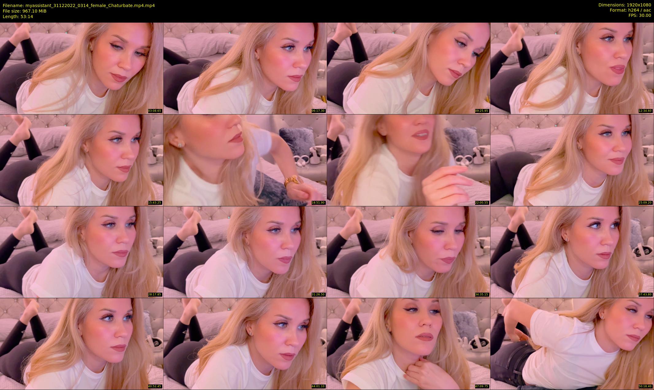 myassistant — 54 minute Chaturbate female cam show recording, 1080p, Dec 31, 2022